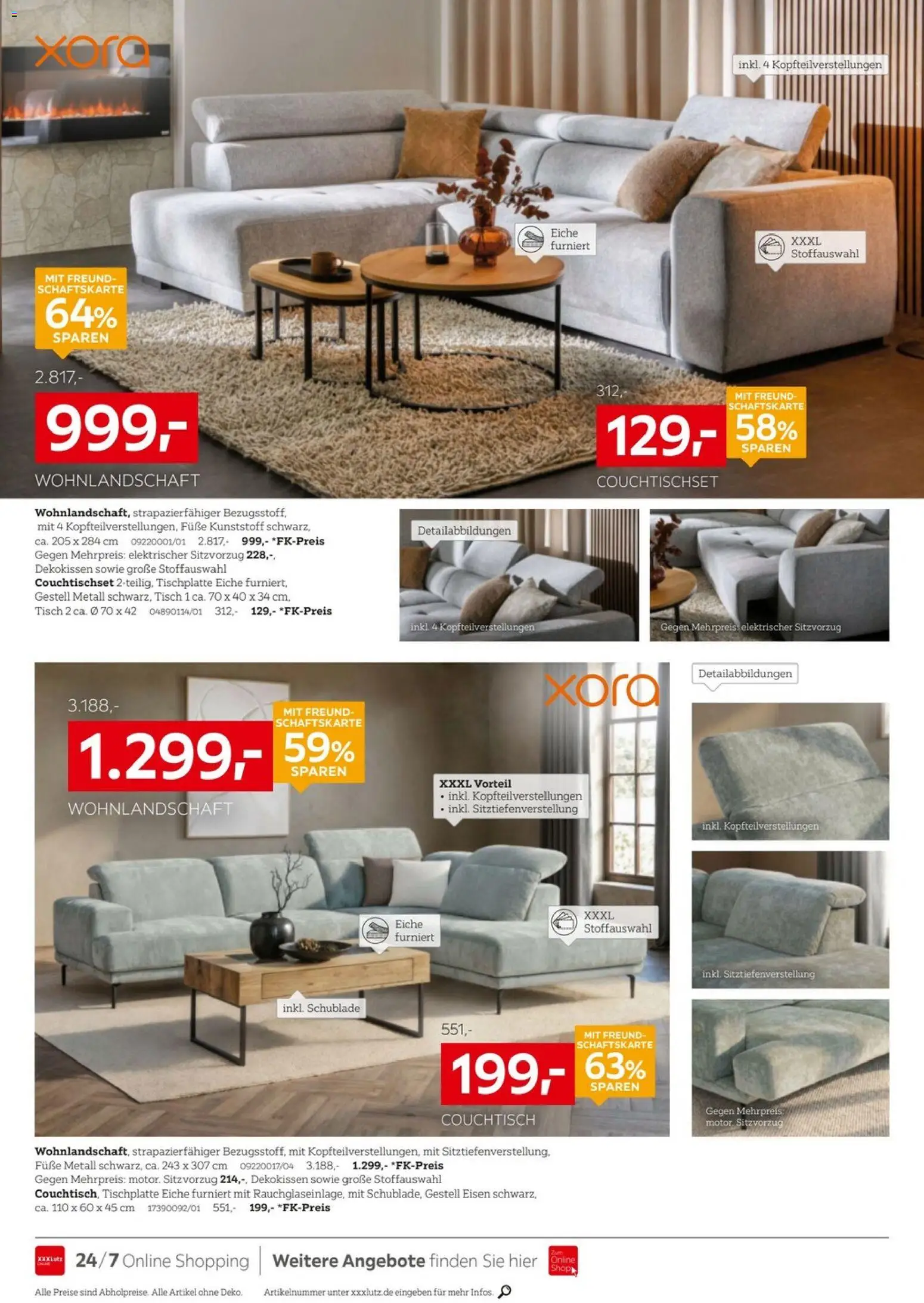 XXXLutz Polster Spezial – gültig ab 24.10.2026 | Seite: 7 | Produkte: Wohnlandschaft, Couchtisch, Tisch