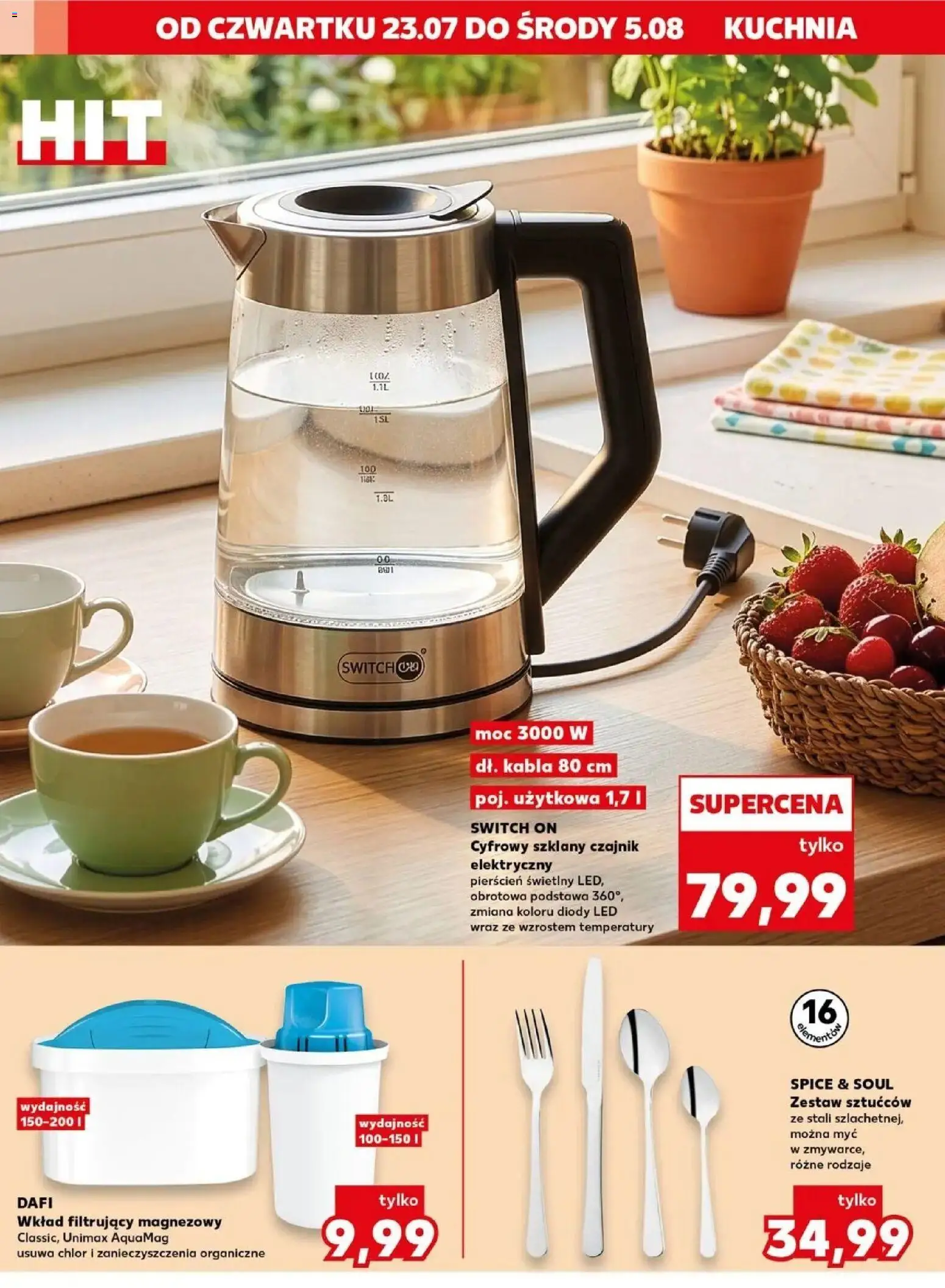 Kaufland gazetka - Złap Okazje od 23.07.2026 | Strona: 6 | Produkty: Czajnik elektryczny, Czajnik