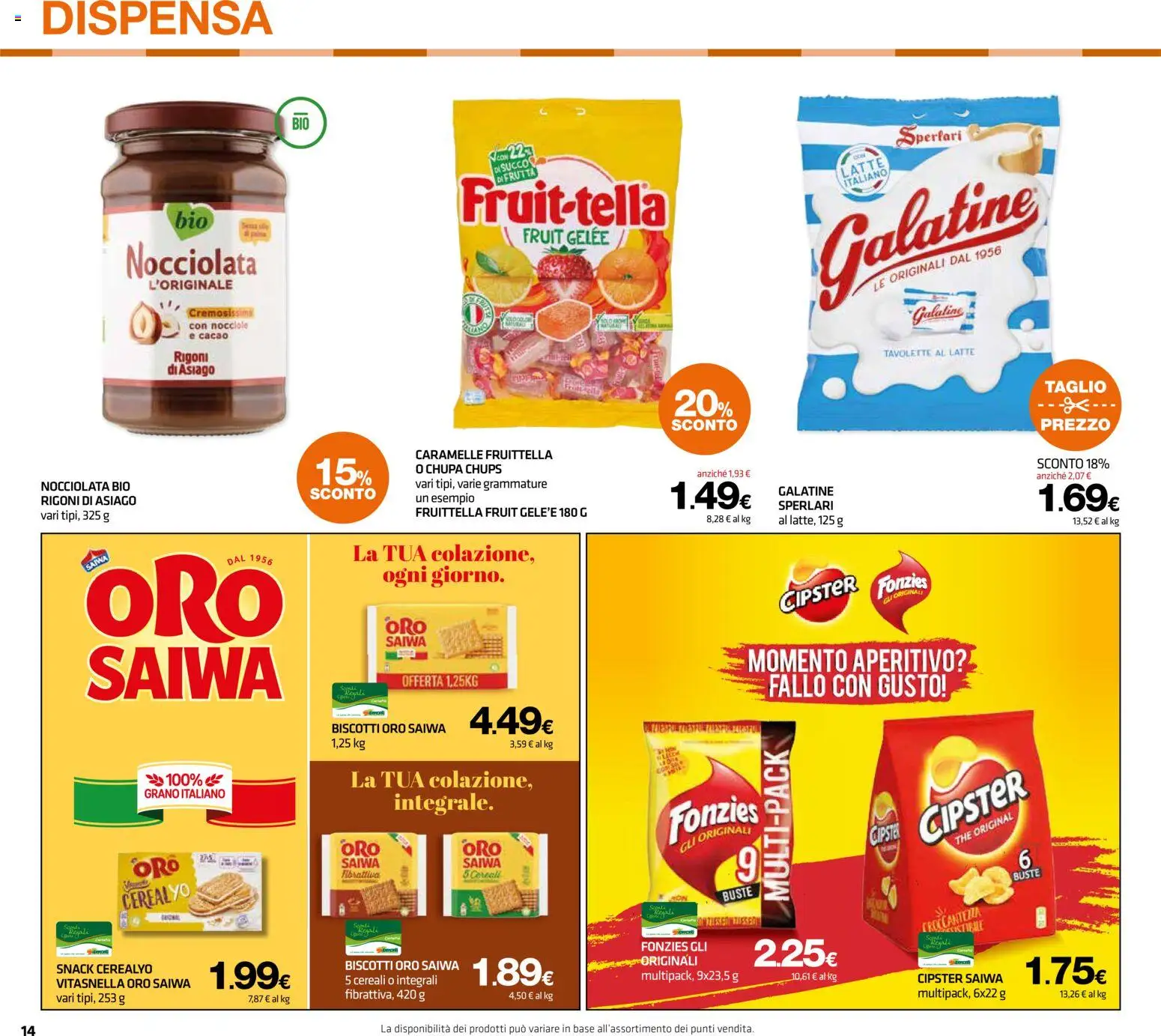 Volantino Superconti del 27/08/2026 | Pagina: 14 | Prodotti: Cereali, Biscotti, Latte, Cacao