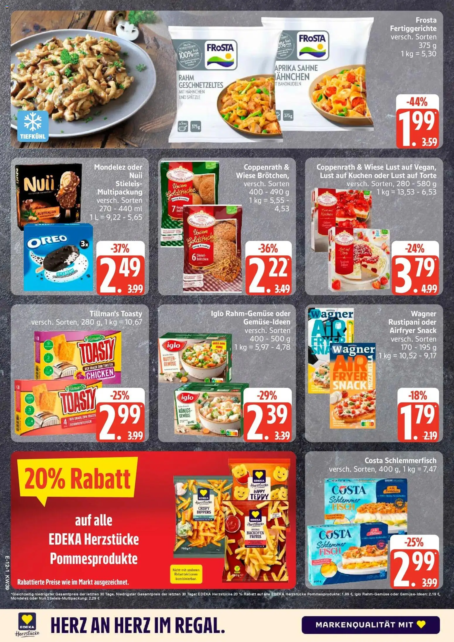Edeka Prospekt Husum (ab 21.09.2026) » Angebote Online | Seite: 14 | Produkte: Hahnchen, Toaster, Fisch, Gemüse