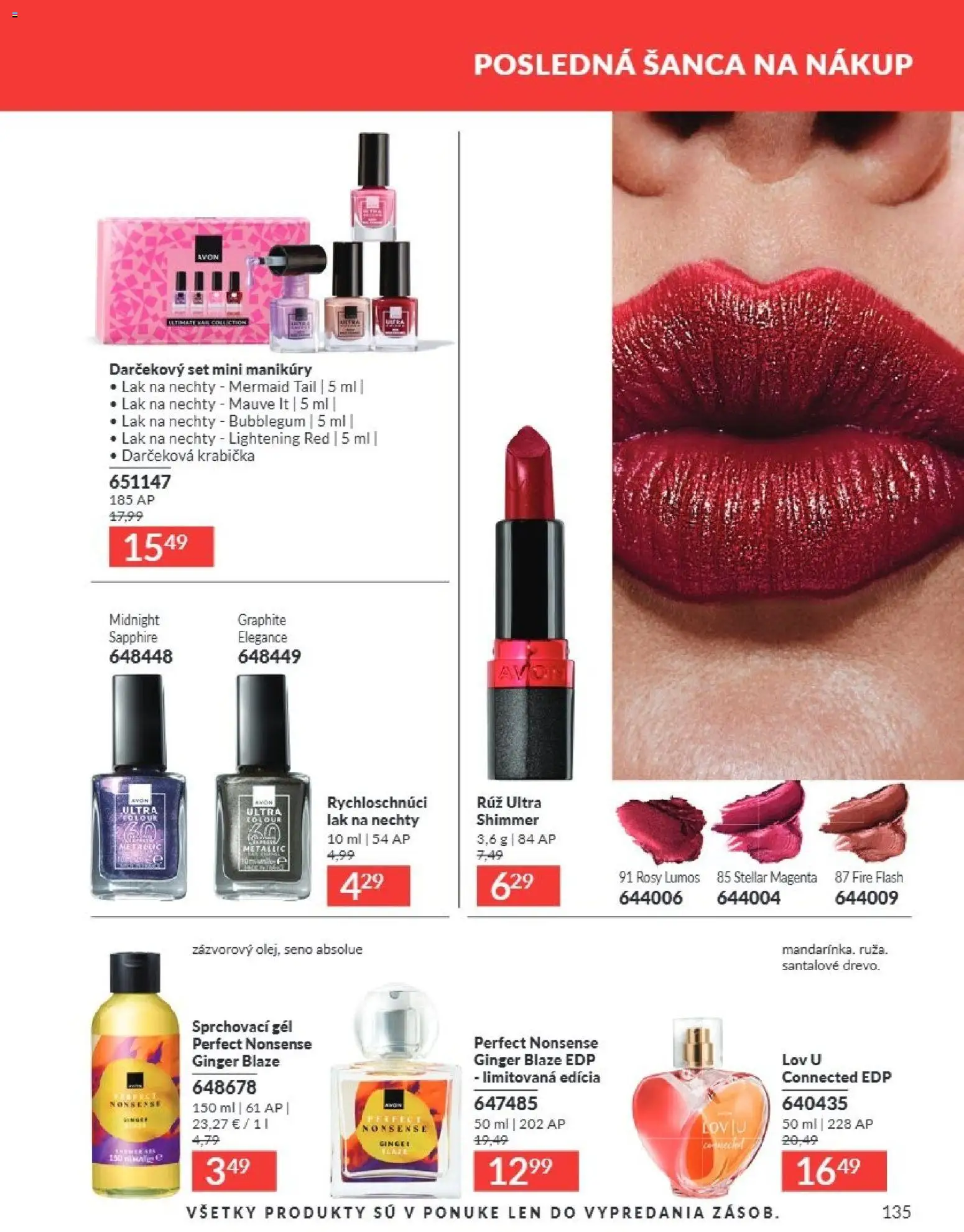 Nové Avon akcie – leták je platný od 01.08.2026 | Strana: 135 | Produkty: Lak na nechty