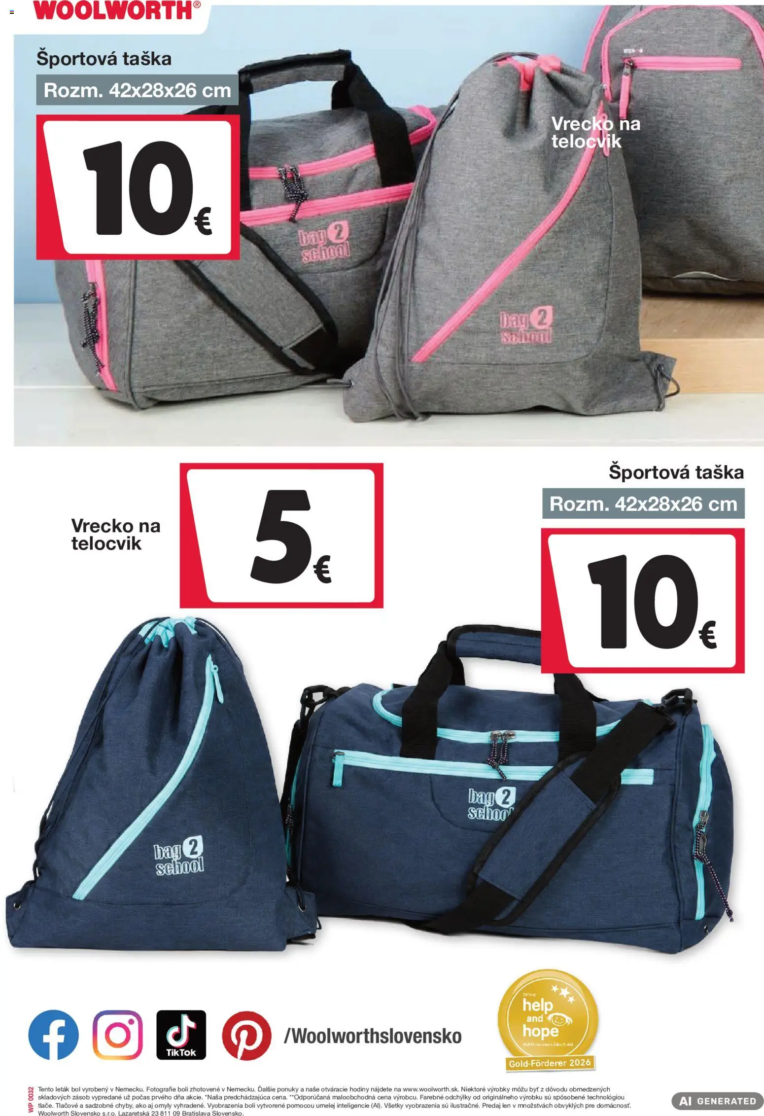 Nové Woolworth akcie – leták je platný od 21.08.2026 | Strana: 21 | Produkty: Hodiny, Taška