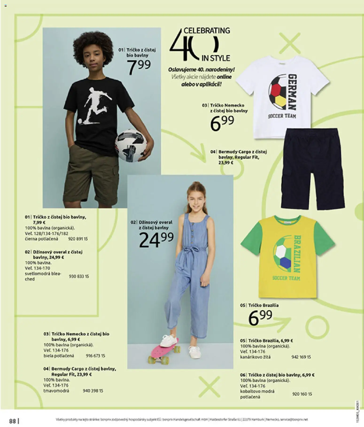 Nové Bonprix akcie – leták je platný od 05.05.2026 | Strana: 90 | Produkty: Tričko, Overal