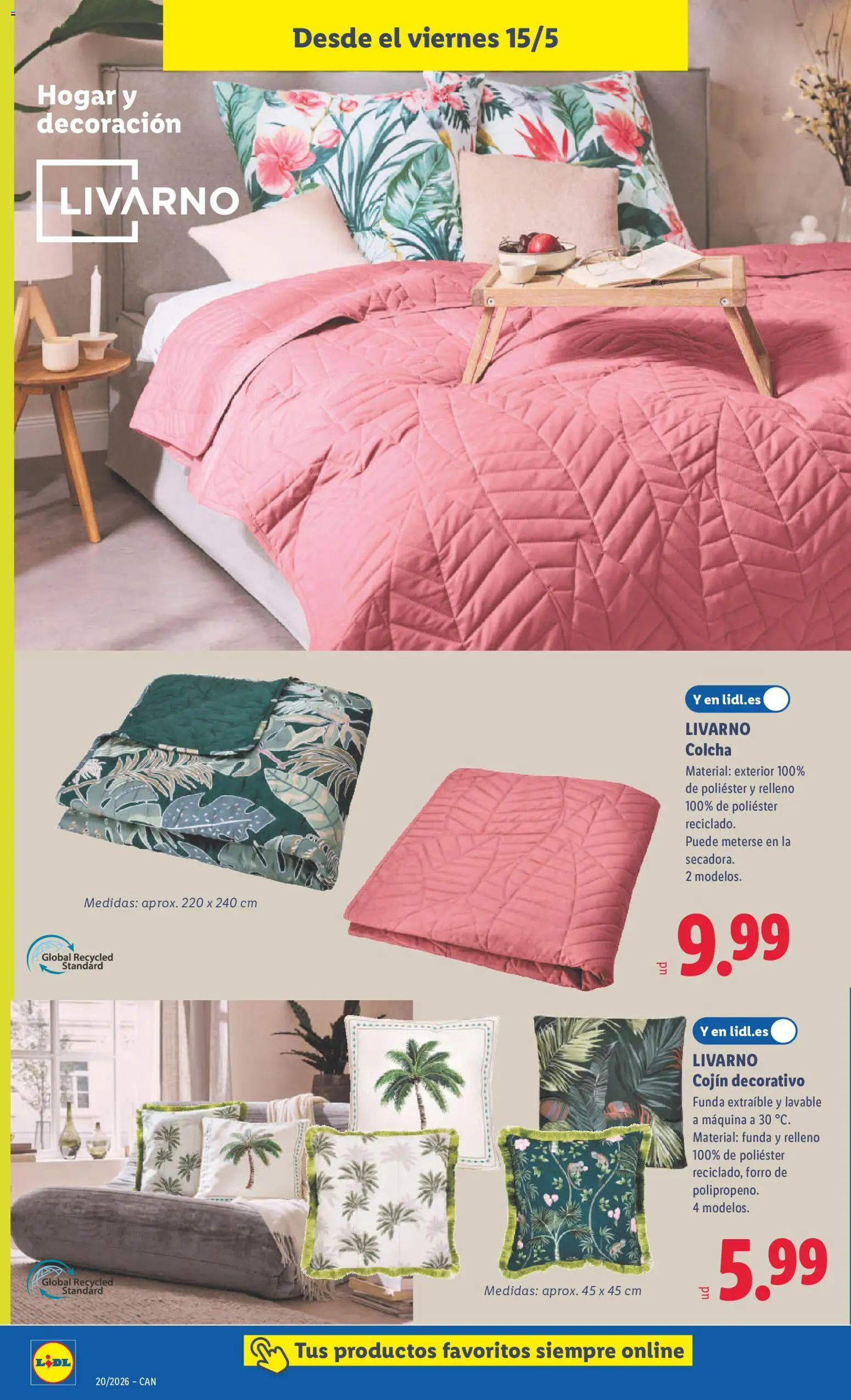 Lidl folleto de bazar │ válido desde el 11.05.2026 | Página: 32 | Productos: Funda, Cojín, Colcha