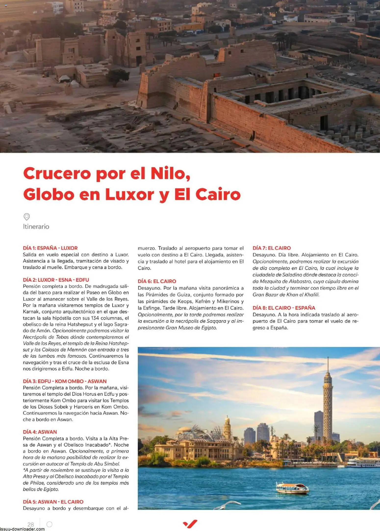 Halcón Viajes Egípto │ válido desde el 06/07/2026 | Página: 28 | Productos: Navegación