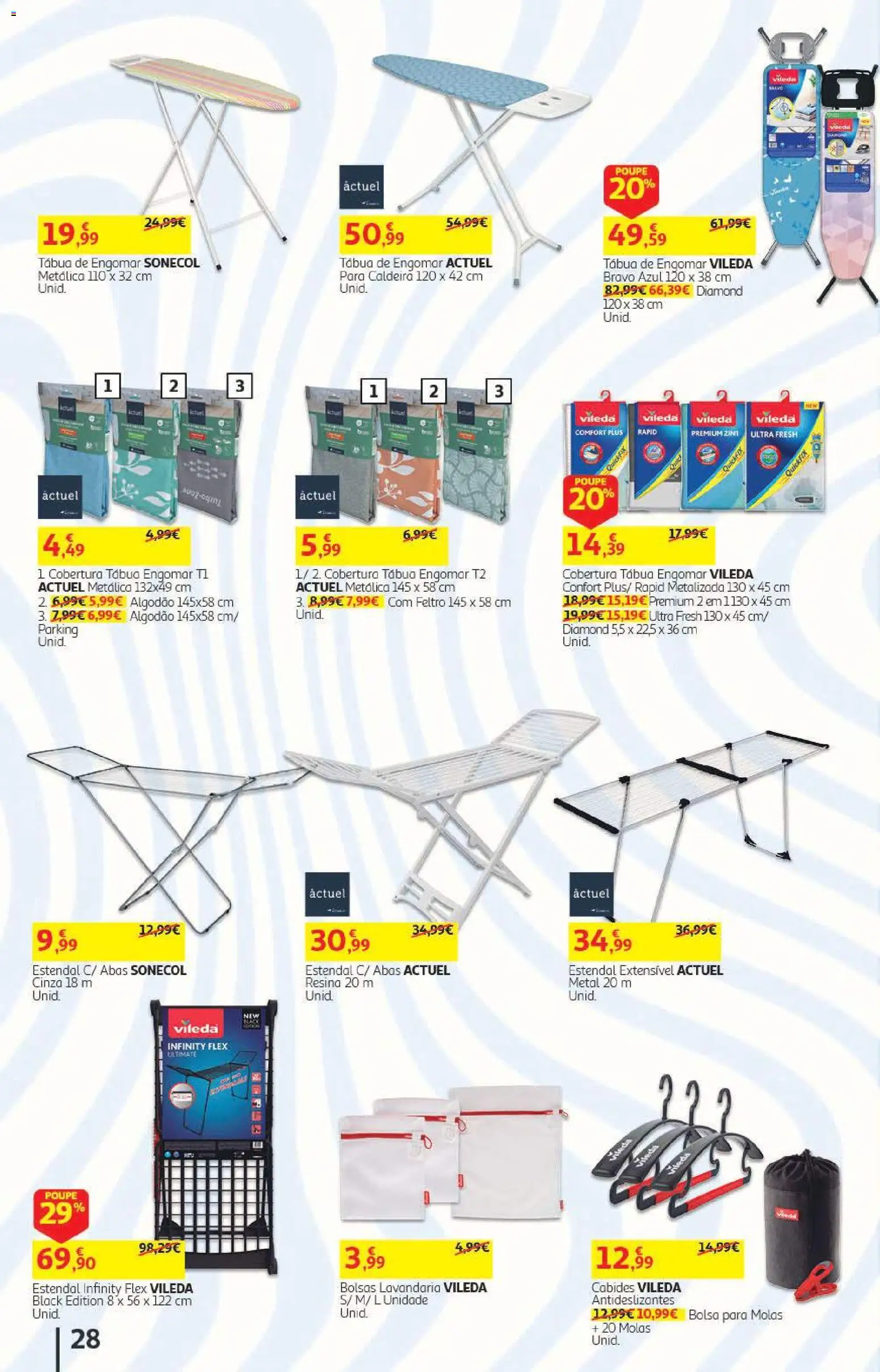 Auchan - Folheto Escolar  Têxtil Criança │ válido de 04/09/2026 | Página: 28 | Produtos: Bolsa, Algodão, Cabides, Tábua de engomar