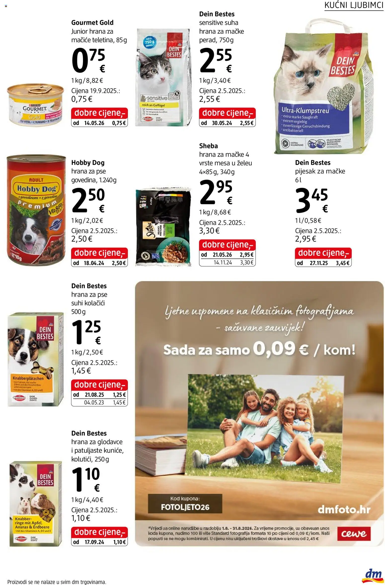 DM katalog | vrijedi od 01.08.2026 | Stranica: 39 | Proizvodi: Hrana za pse, Ananas, Kolačići, Hrana za mačke
