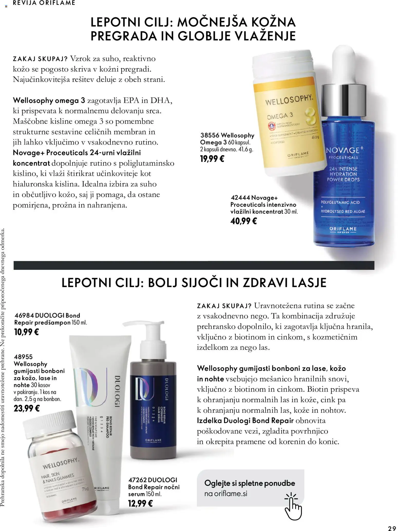 Novi Oriflame katalog ponudbe – veljaven od 07.10.2026 | Stran: 29 | Izdelki: Prehranska dopolnila, Bonboni, Revija, Por
