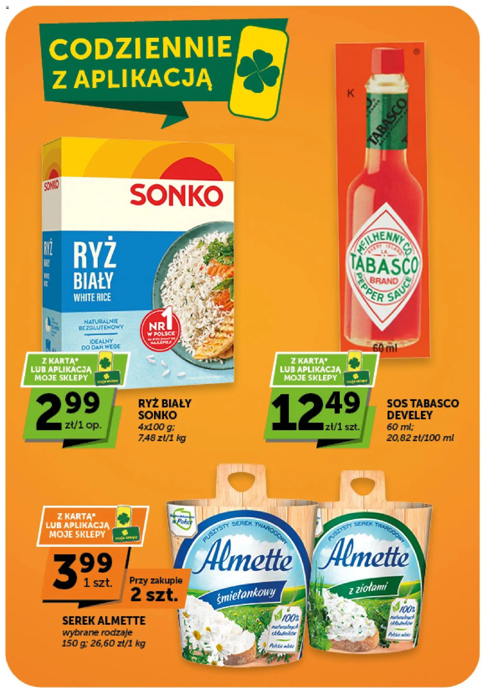Euro Sklep gazetka od 06.08.2026 | Strona: 9 | Produkty: Serek, Ryż, Sos tabasco, Sos