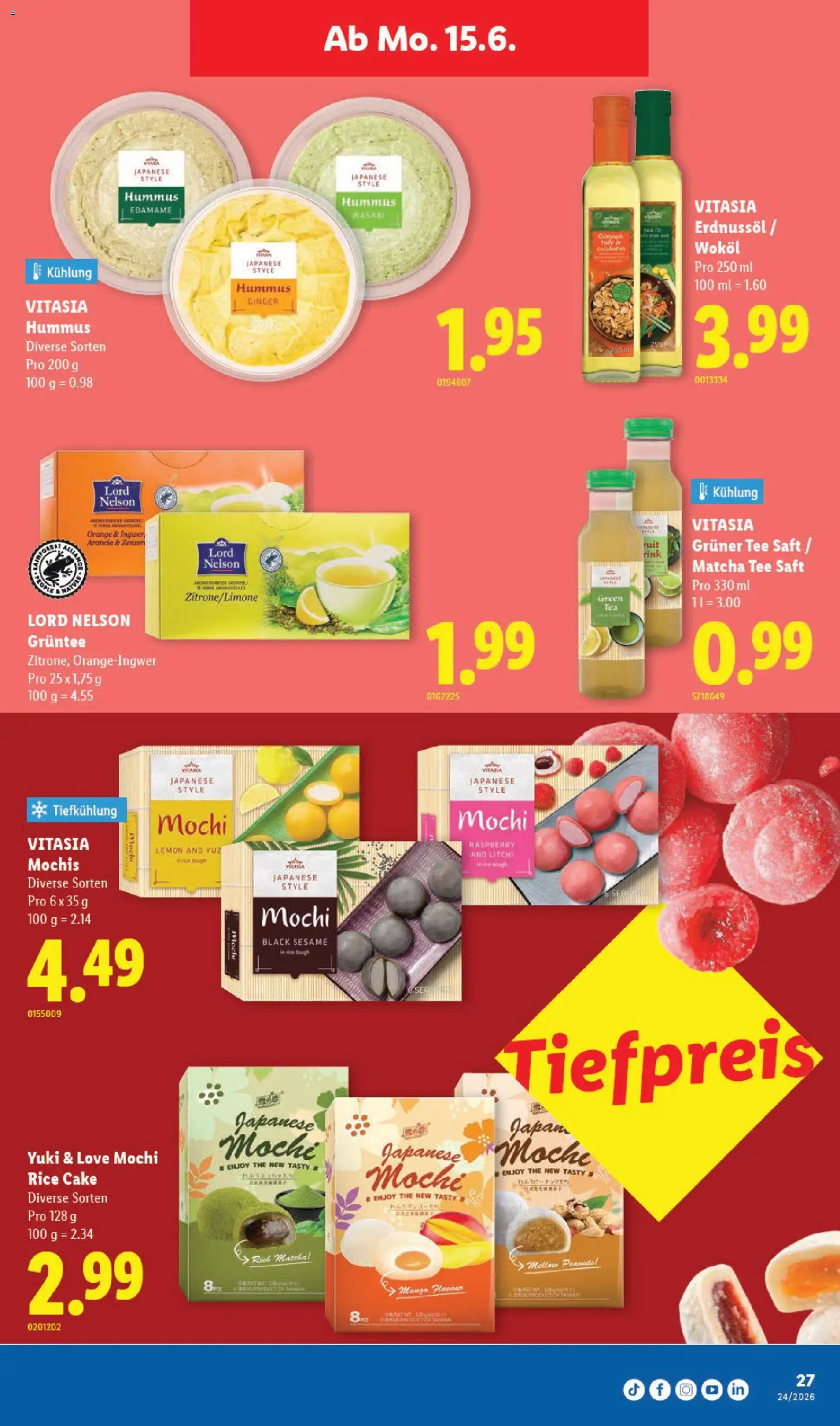 Lidl aktionen – gültig ab 11.06.2026 | Seite: 31 | Produkte: Saft, Tee