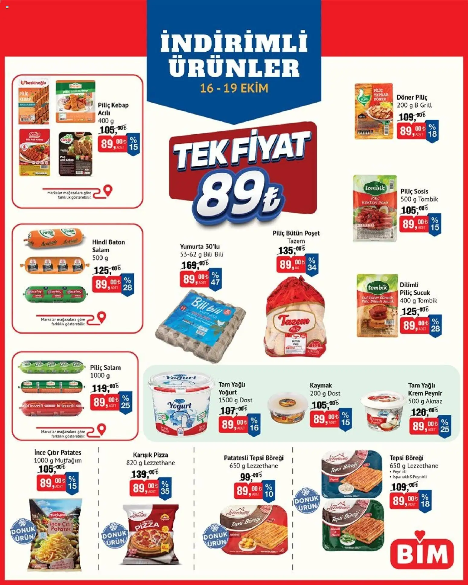 BİM Katalog - 16 Ekim 2026 tarihinden itibaren geçerlidir | Sayfa: 2 | Ürünler: Kabak, Şalgam, Çay, Şeftali