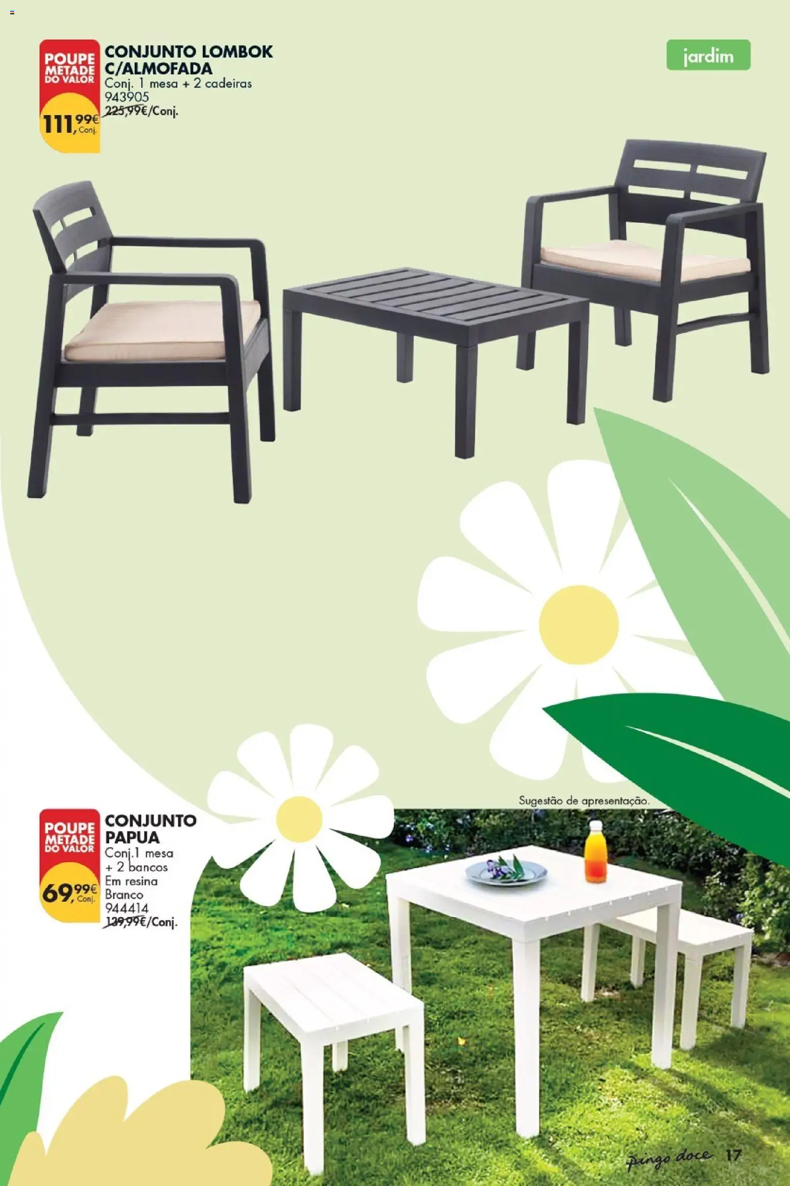 Pingo Doce Bazar Ar Livre │ válido de 05.05.2026 | Página: 17 | Produtos: Cadeiras, Mesa