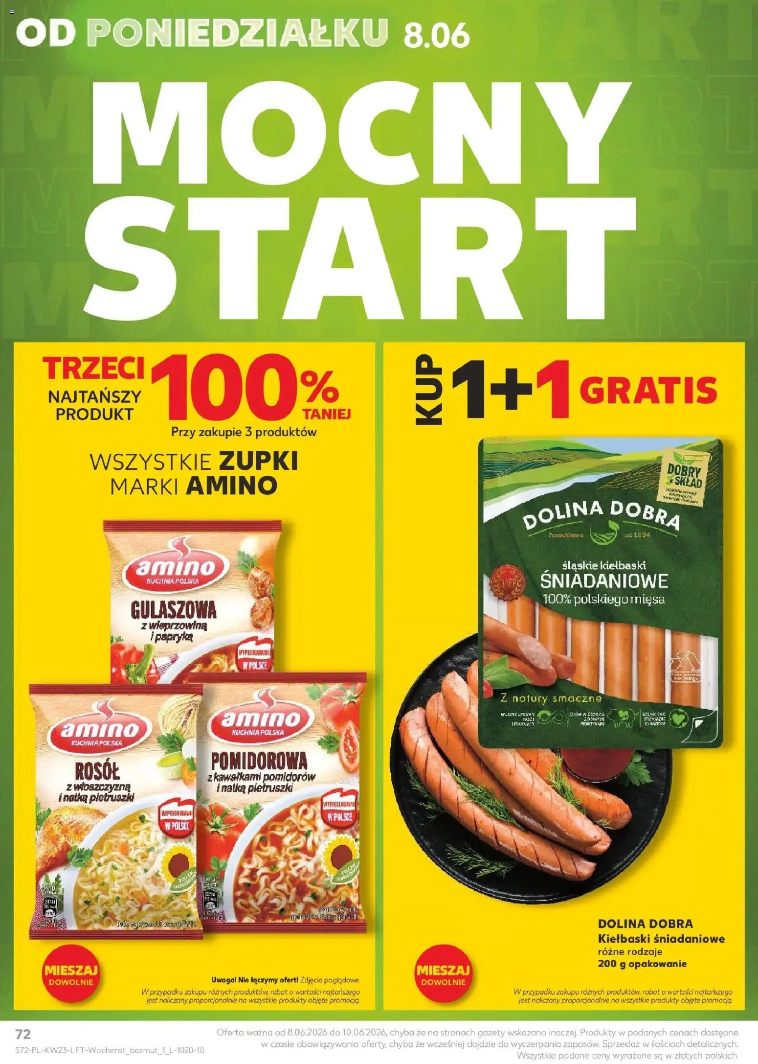 Kaufland gazetka od 03.06.2026 | Strona: 72 | Produkty: Kiełbaski, Papryka, Wieprzowina