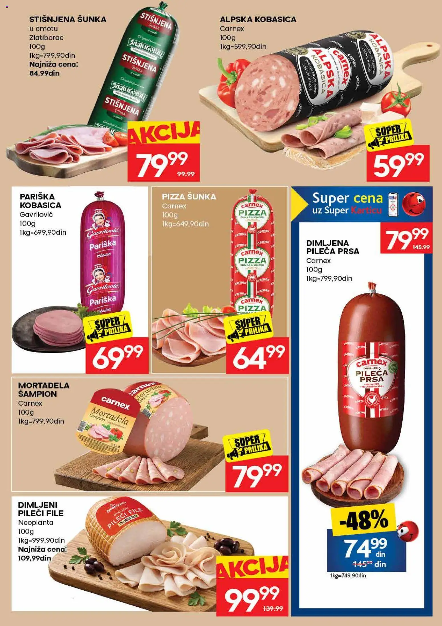 Roda katalog - važi od 06.08.2026 | Strana: 11 | Proizvode: Pileća prsa, Pileći file, Šunka, Pizza šunka