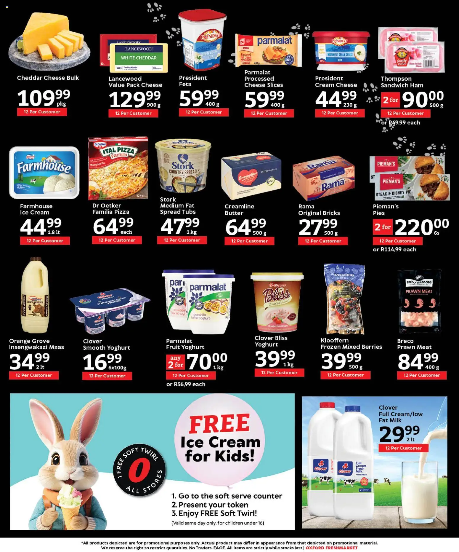 New Oxford Freshmarket catalogue – valid from 11.03.2026 | Page: 12 | Products: Steak, Milk, Butter, Fruit