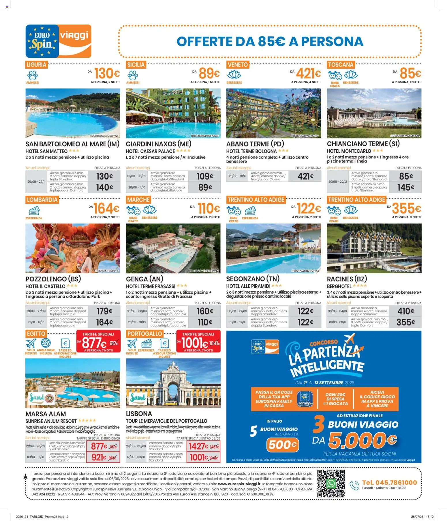 Volantino Eurospin del 24/08/2026 | Pagina: 1 | Prodotti: Piscina, Gioco, Letto, Coperta