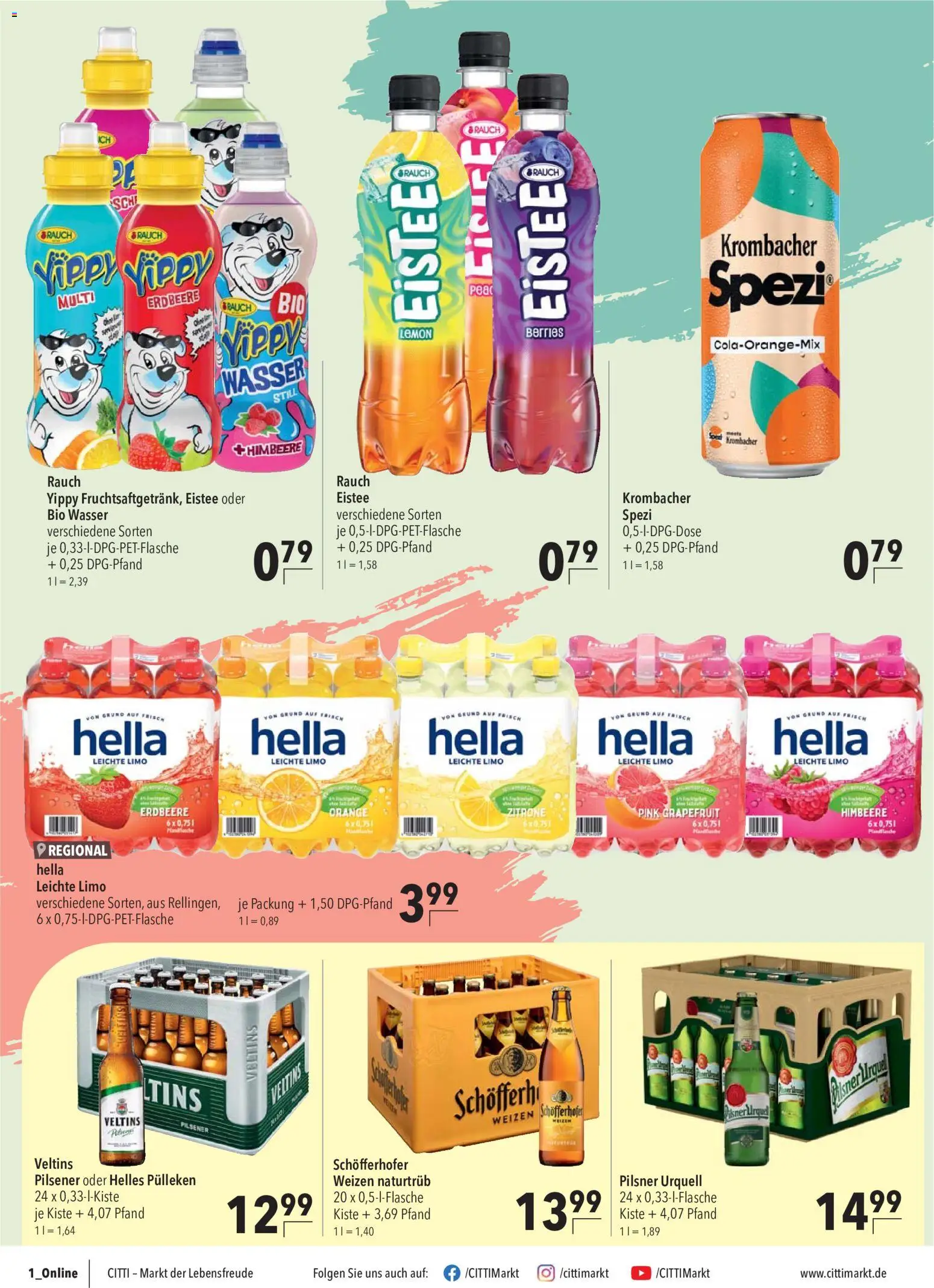 CITTI Markt Prospekt – gültig ab 12.08.2026 | Seite: 12 | Produkte: Grapefruit, Zitrone, Himbeere, Veltins