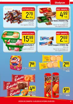 Pogląd oferty "Piotruś Pan gazetka" - ważna od 24.09.2026 | Strona: 13 | Produkty: Knoppers, Słodycze, Lizaki, Cukierki