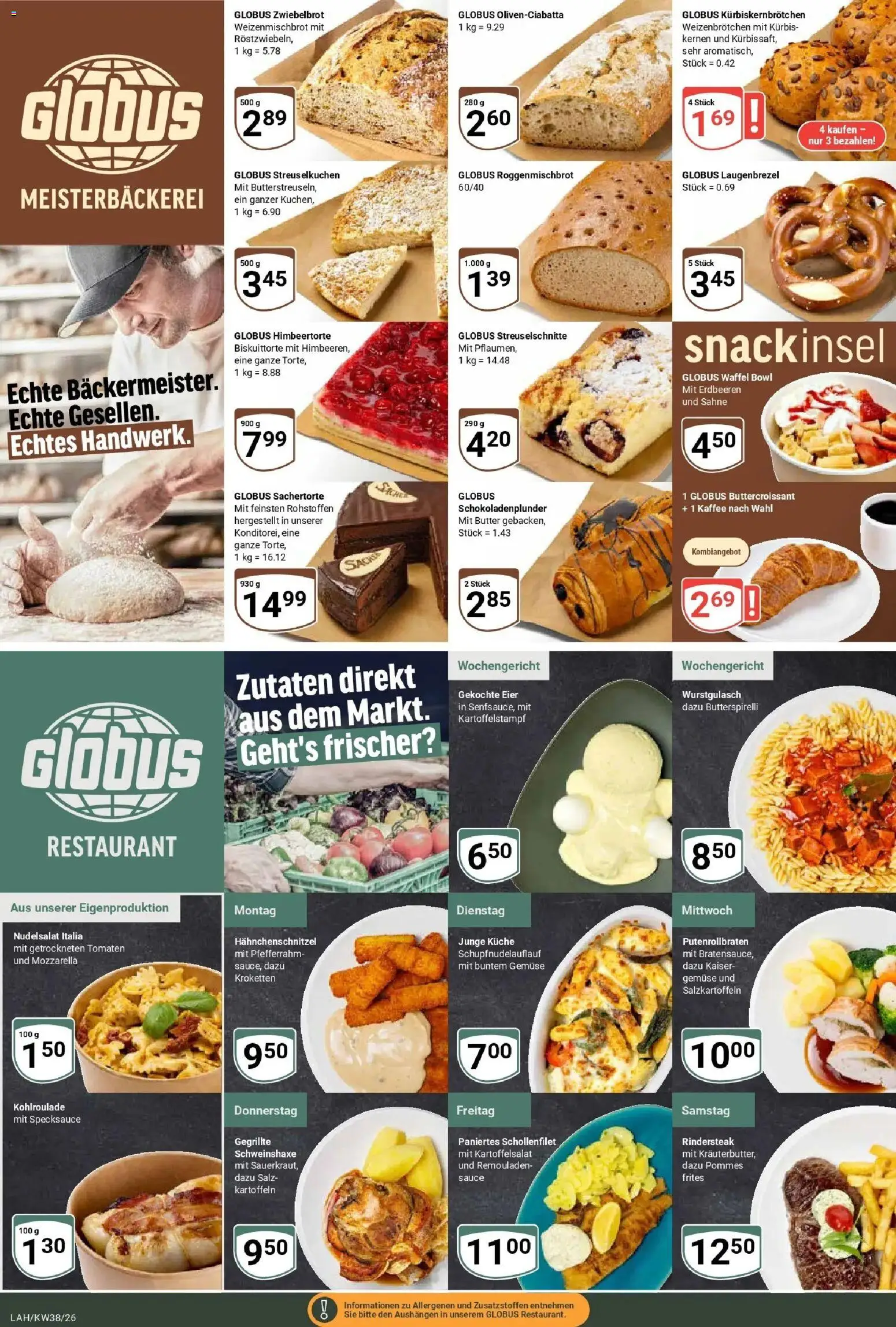 Globus Prospekt Lahnstein (ab 14.09.2026) » Angebote online | Seite: 9 | Produkte: Butter, Eier, Mozzarella, Kürbis