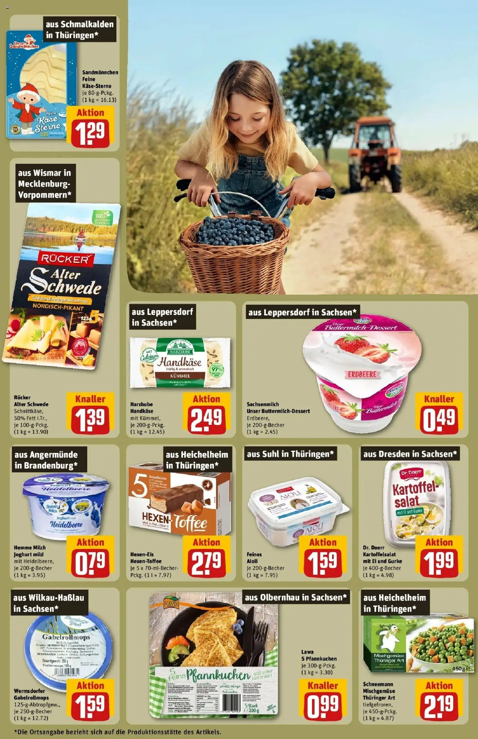 Rewe Prospekt Chemnitz – gültig ab 27.07.2026 | Seite: 29 | Produkte: Buttermilch, Milch, Joghurt, Pfannkuchen