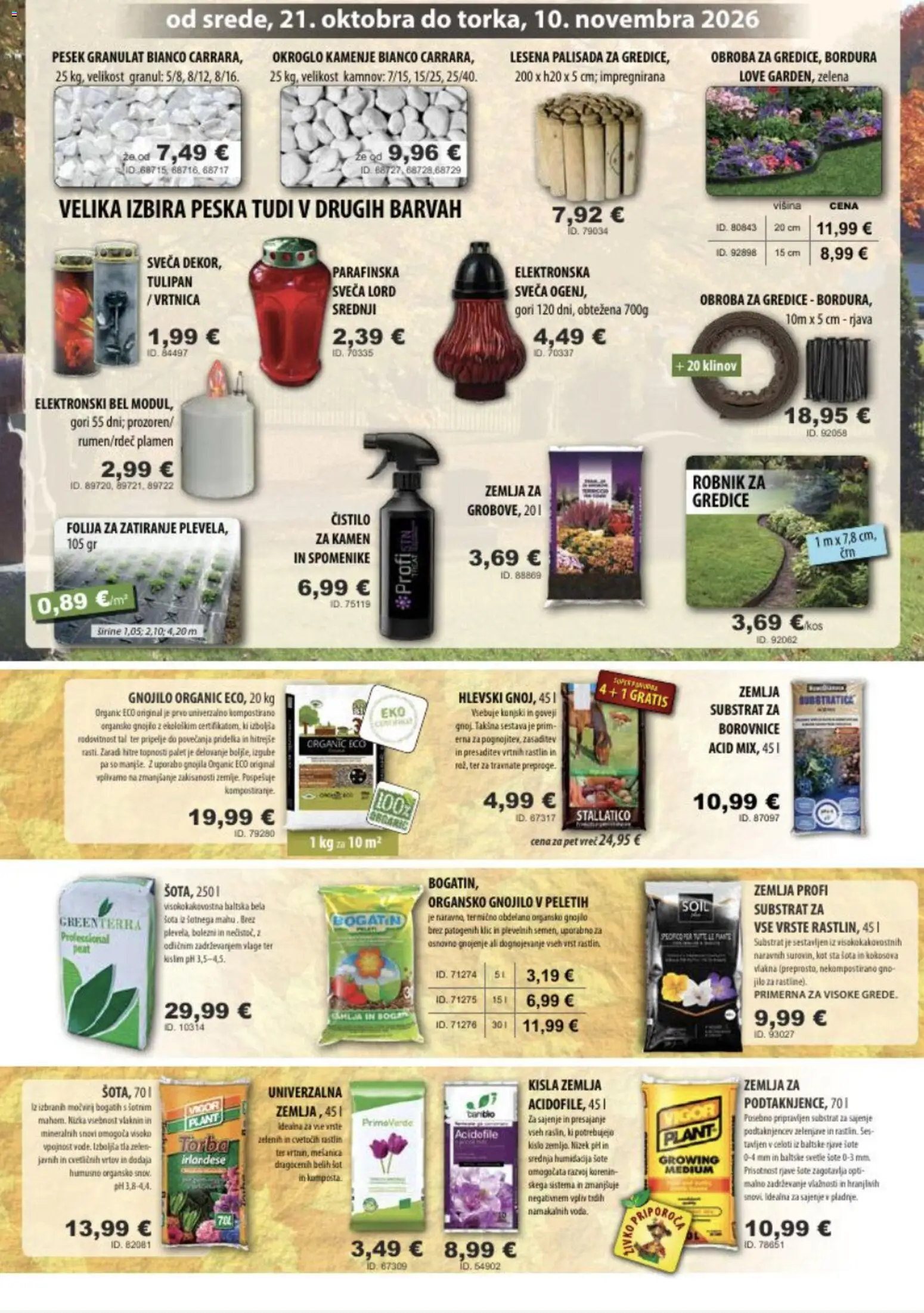 Novi Živex katalog ponudbe – veljaven od 21.10.2026 | Stran: 2 | Izdelki: Torba, Sveča, Borovnice, Robnik