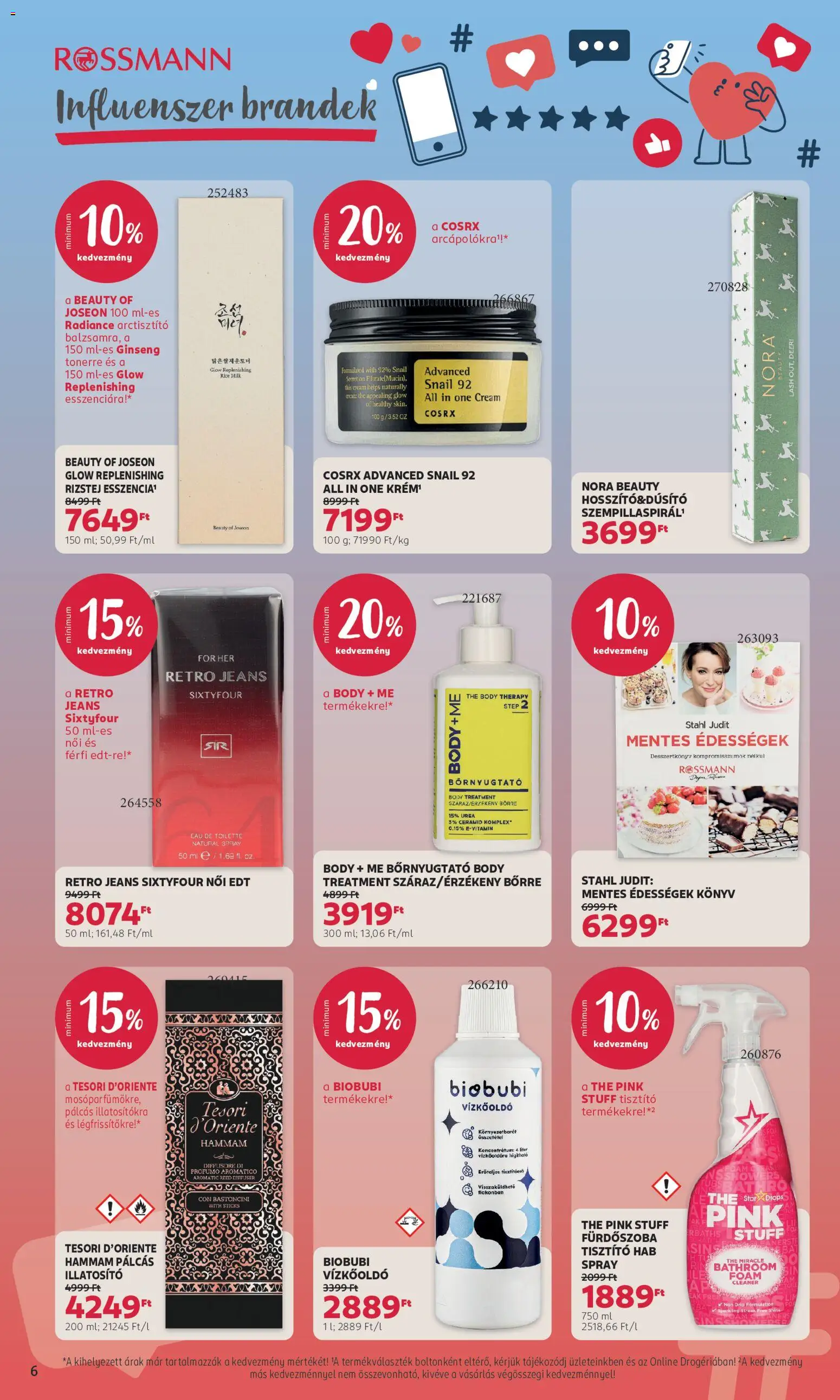 Rossmann akciós ujság - amely érvényes a következő dátumtól: 2026.08.31. | Oldal: 6 | Termékek: Tisztító, Hab, Rizstej, Fürdőszoba
