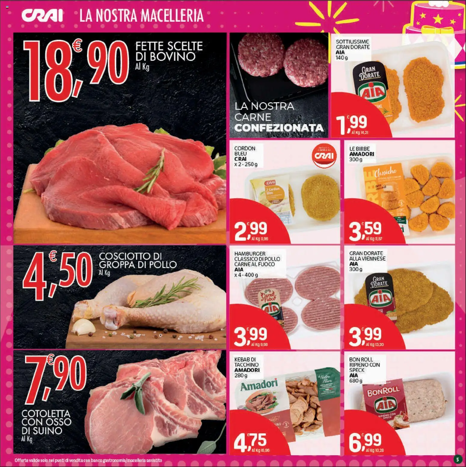 Volantino CRAI del 01/10/2026 | Pagina: 5 | Prodotti: Speck, Suino, Tacchino, Hamburger