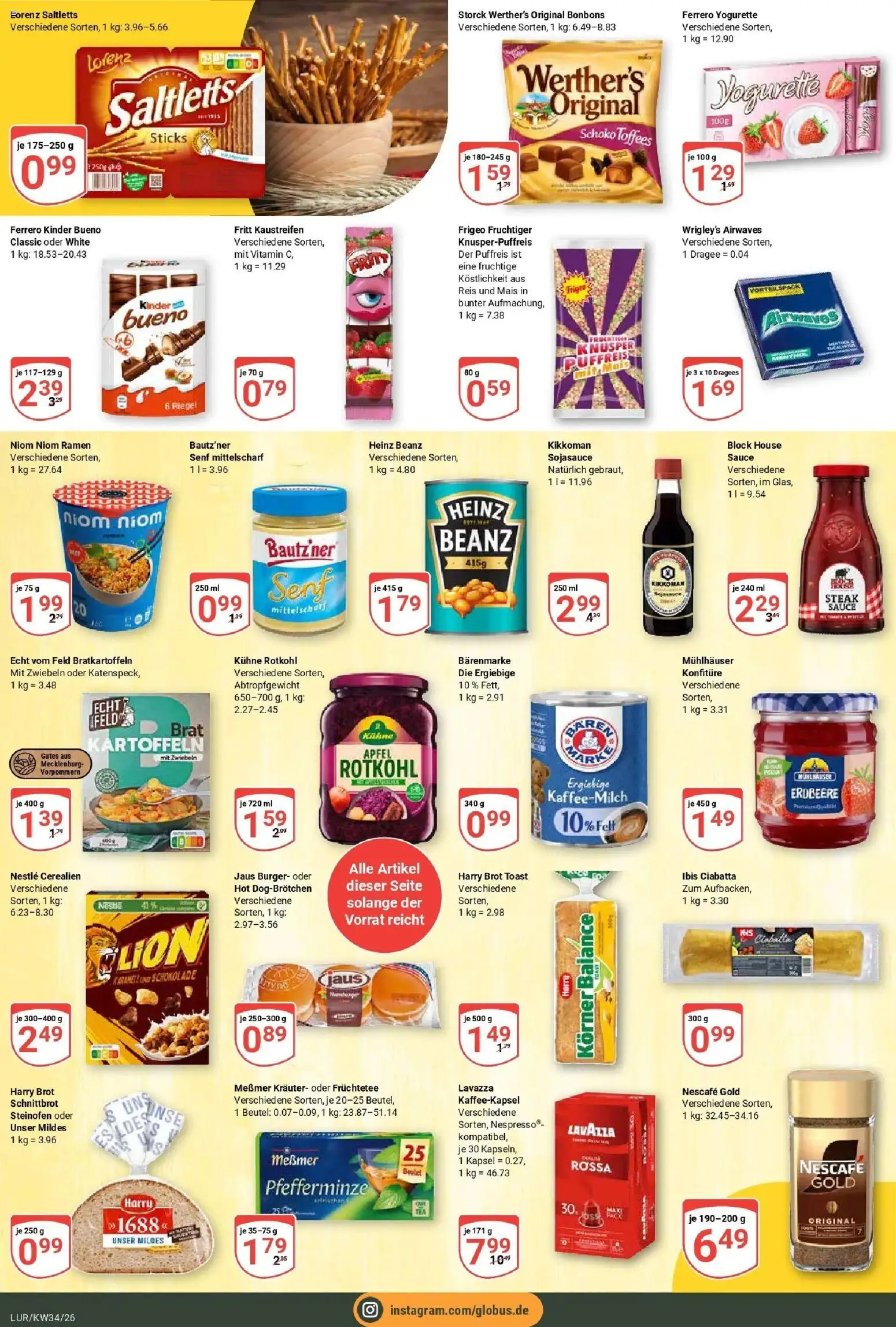 Globus - Globus: Wochenangebote (ab 17.08.2026) » Angebote online | Seite: 11 | Produkte: Toast, Messmer, Kinder bueno, Steak