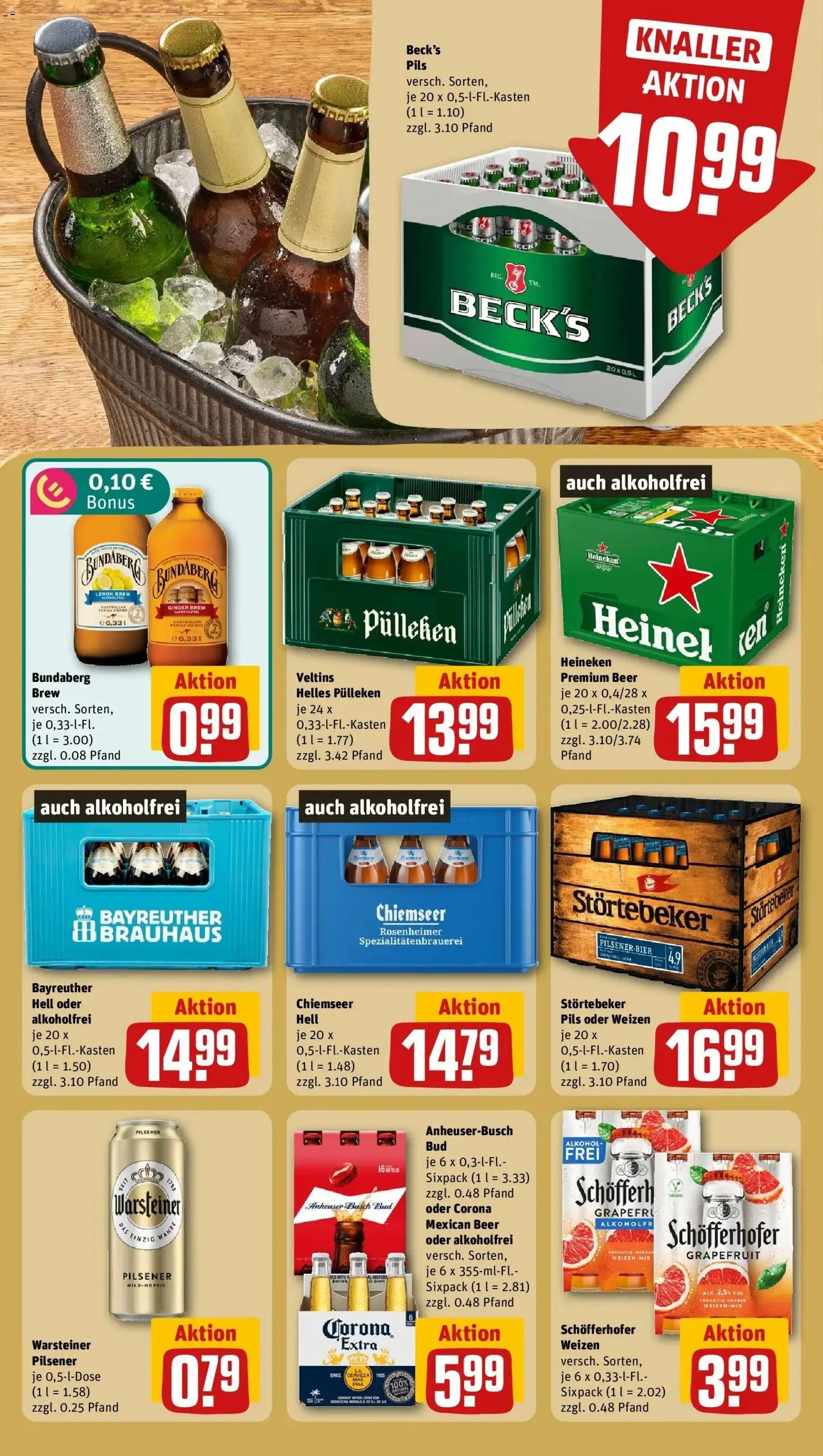 REWE Prospekt ab 19.10.2026 zum Blättern » Angebote | Seite: 17 | Produkte: Helles pulleken, Bier, Pils, Heineken