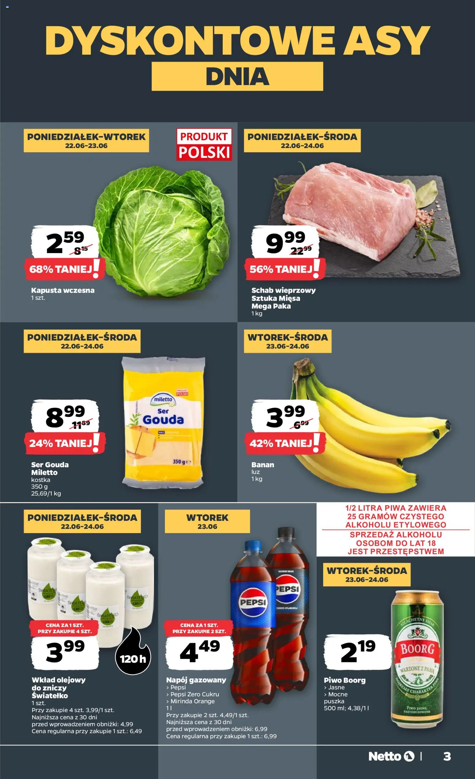 Netto gazetka od poniedziałku spożywcza od 22.06.2026 | Strona: 3