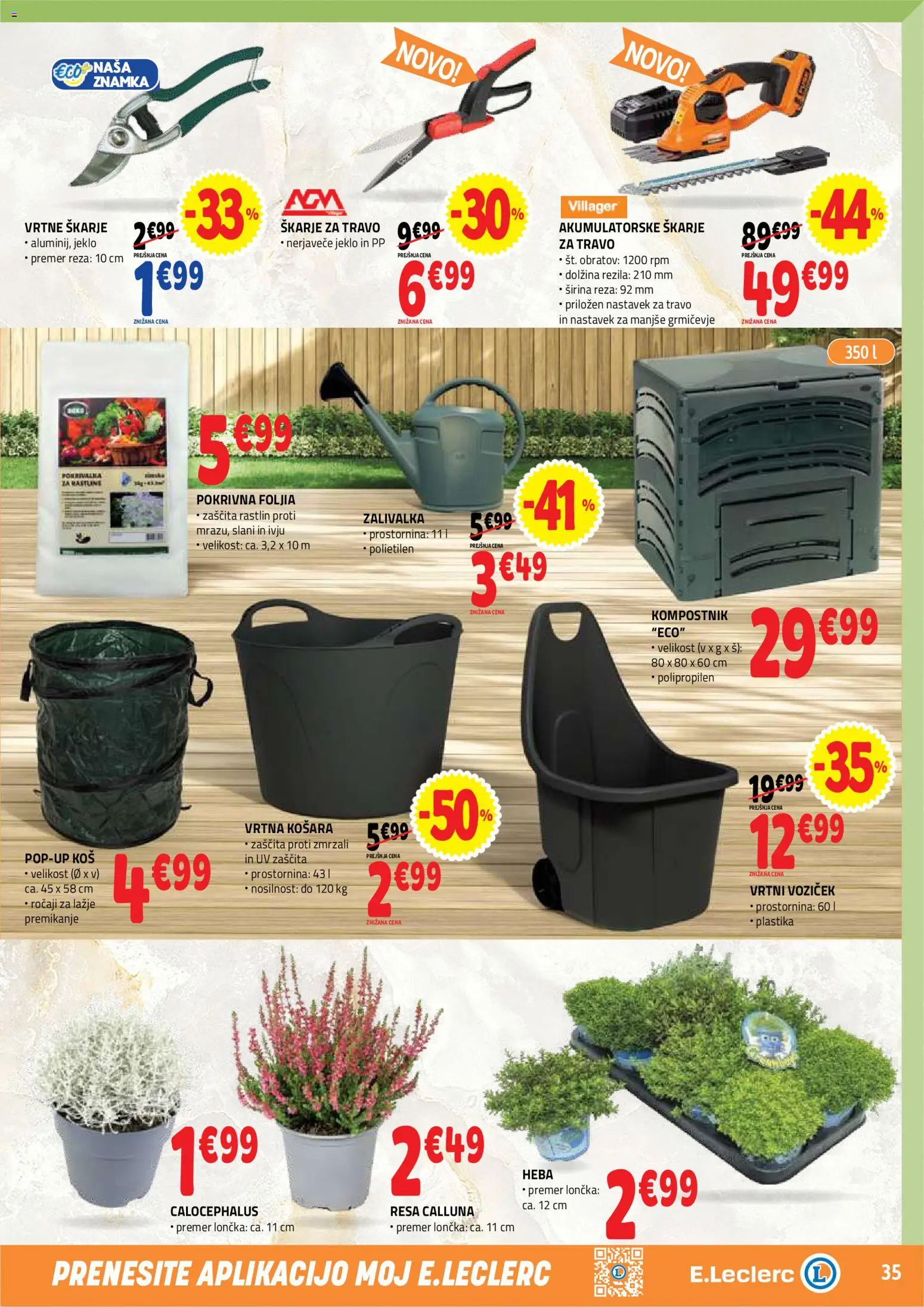 Novi E.leclerc katalog ponudbe – veljaven od 30.09.2026 | Stran: 35 | Izdelki: Košara, Kos, Voziček