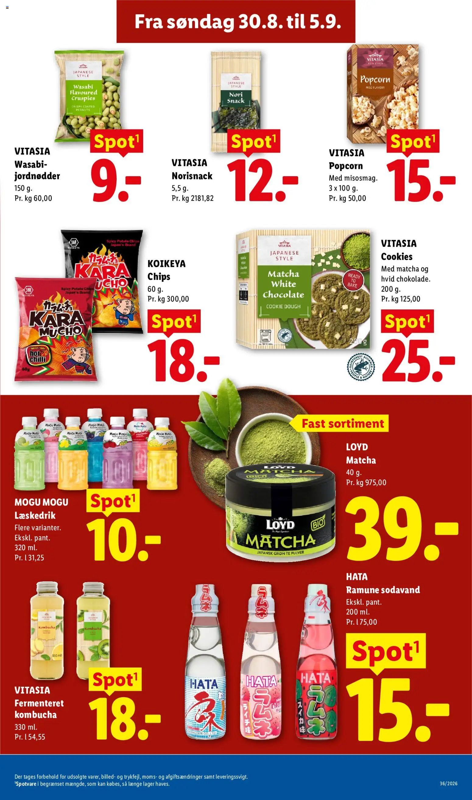 Lidl tilbudsavis – gyldig fra 30/08/2026 | Side: 15 | Produkter: Te, Chips, Peanuts, Sodavand