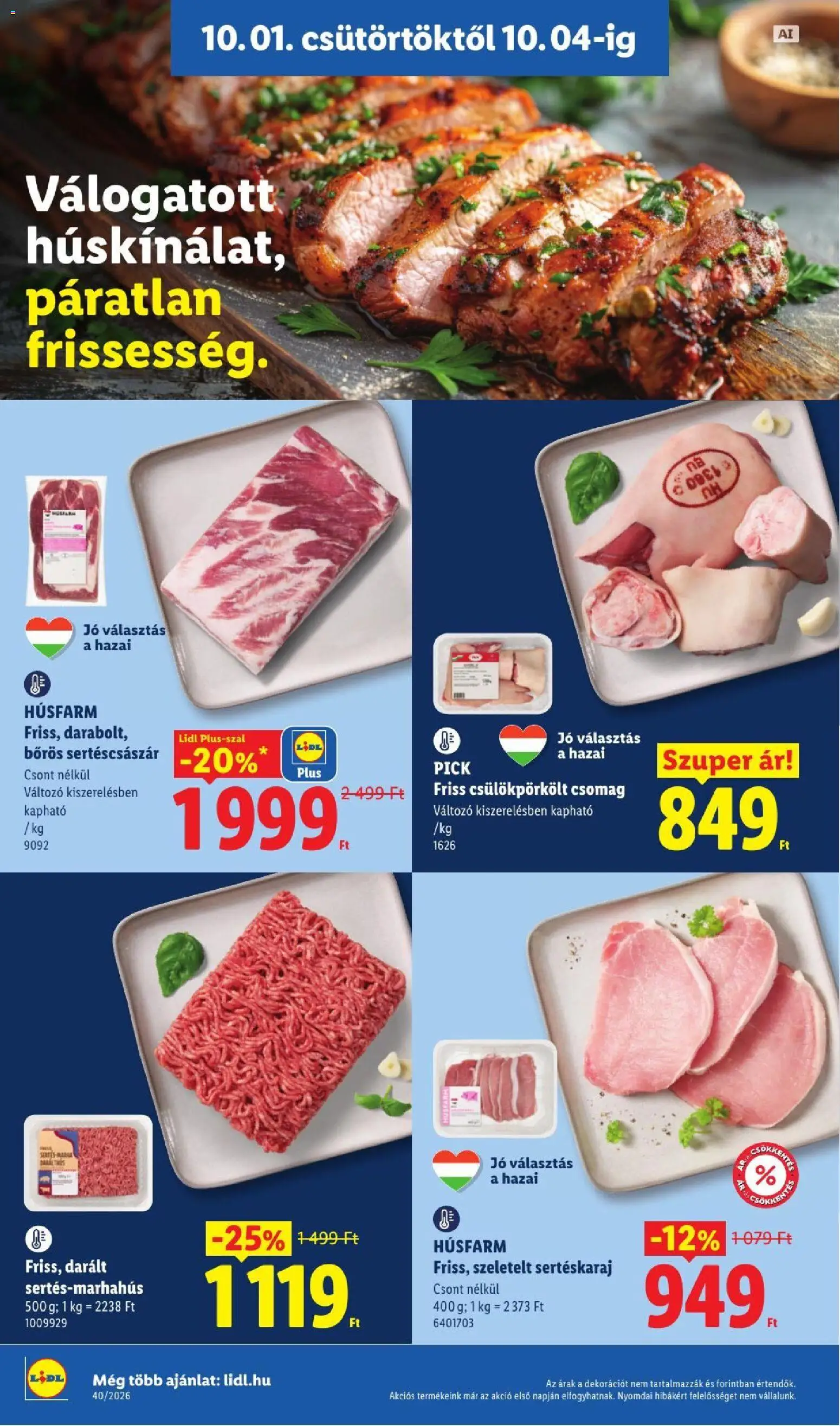 Lidl akciós ujság - amely érvényes a következő dátumtól: 2026.10.01. | Oldal: 4