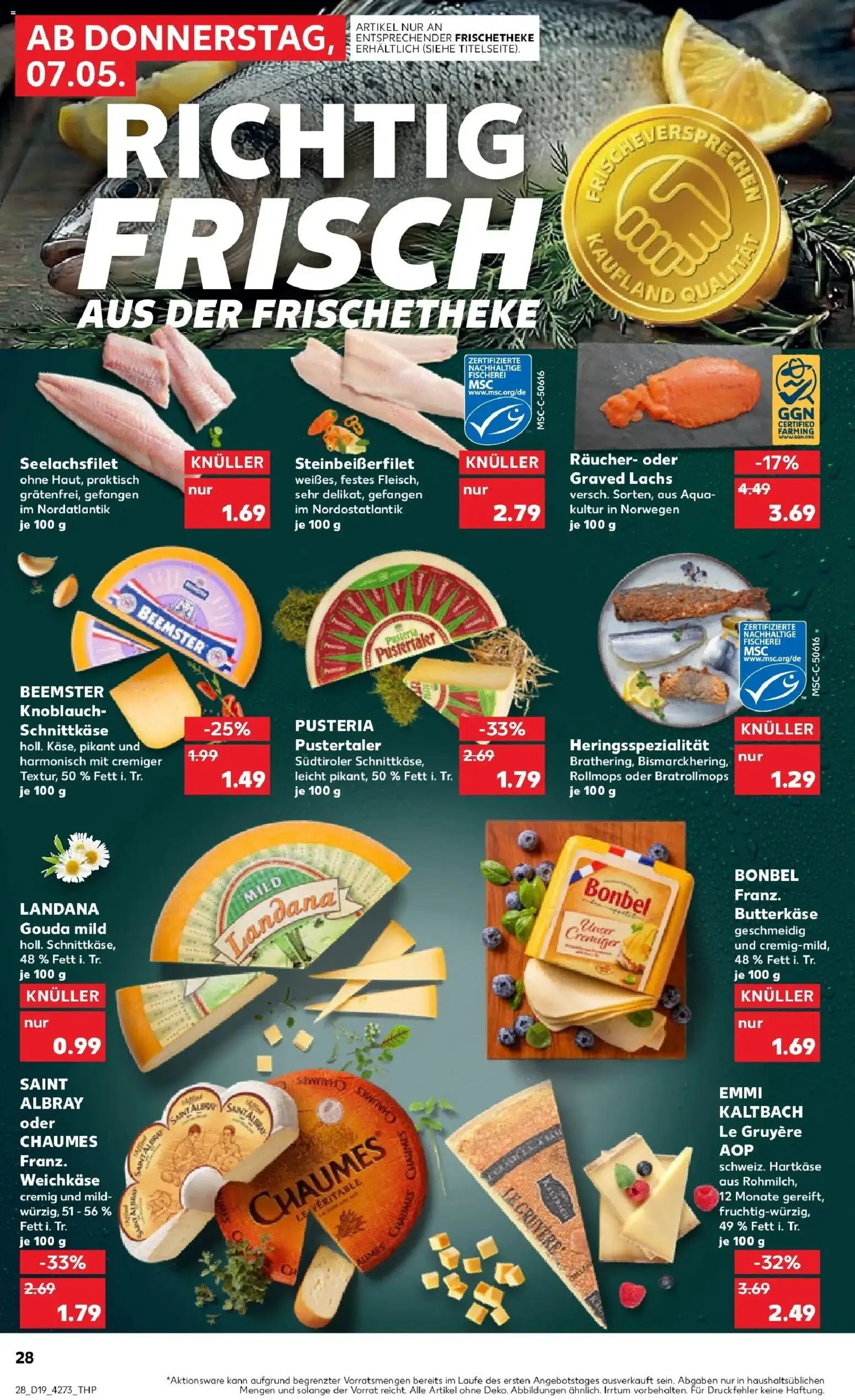 Kaufland Prospekt Gifhorn	 – gültig ab 04.05.2026 | Seite: 33 | Produkte: Gouda, Lachs, Knoblauch