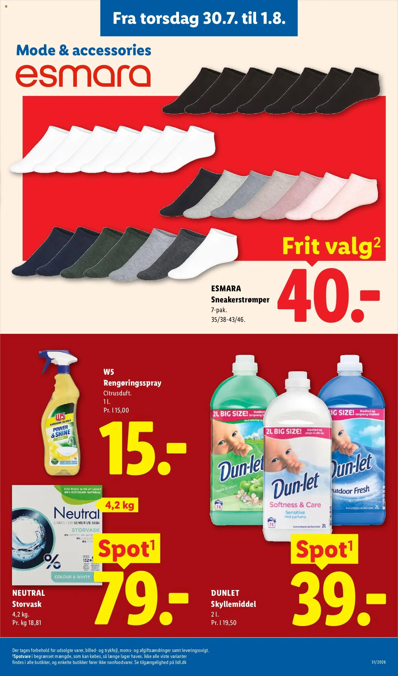 Lidl tilbudsavis – gyldig fra 26/07/2026 | Side: 32 | Produkter: Parfume, Skyllemiddel, Søm, Tøj