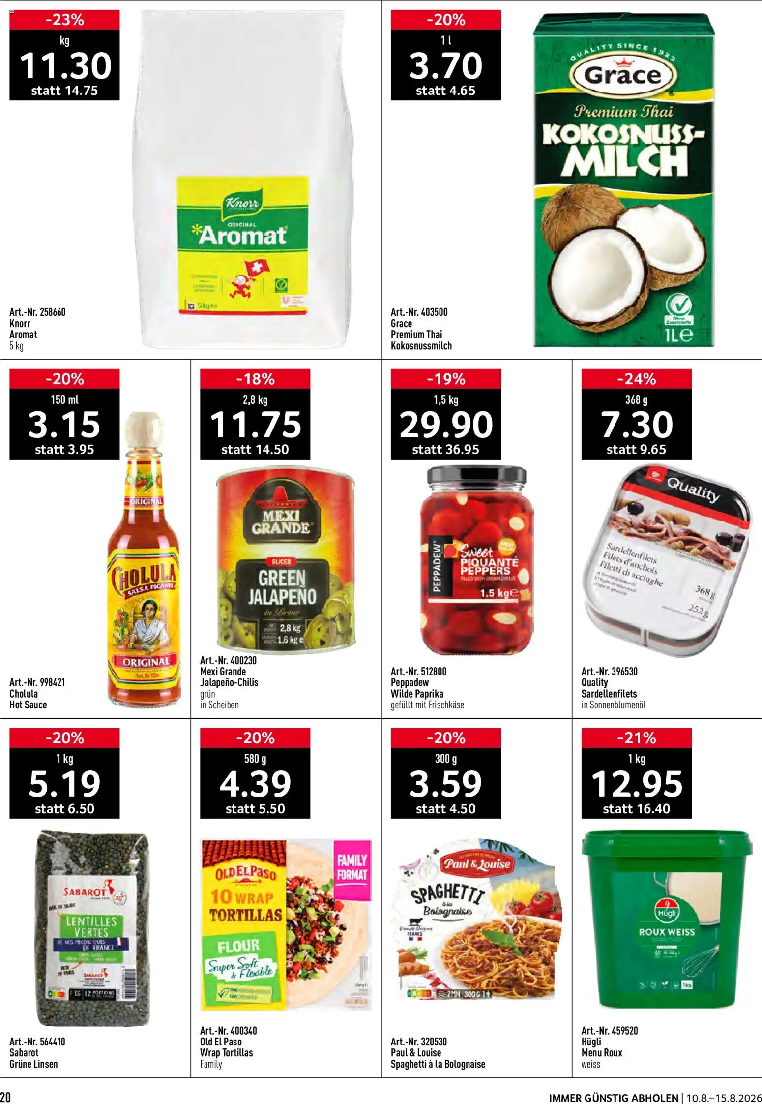 Prodega aktionen – gültig ab 10.08.2026 | Seite: 20 | Produkte: Milch