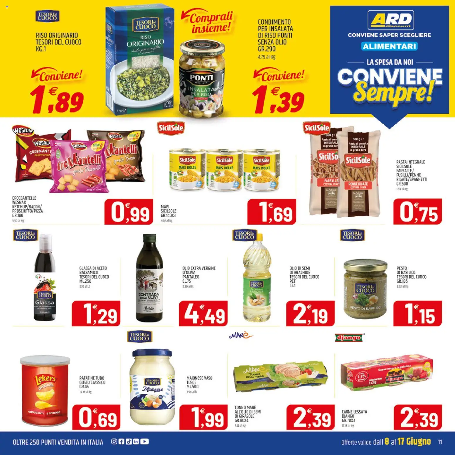 Volantino ARD Discount del 06.06.2026 | Pagina: 11 | Prodotti: Olio, Aceto, Mais, Glassa