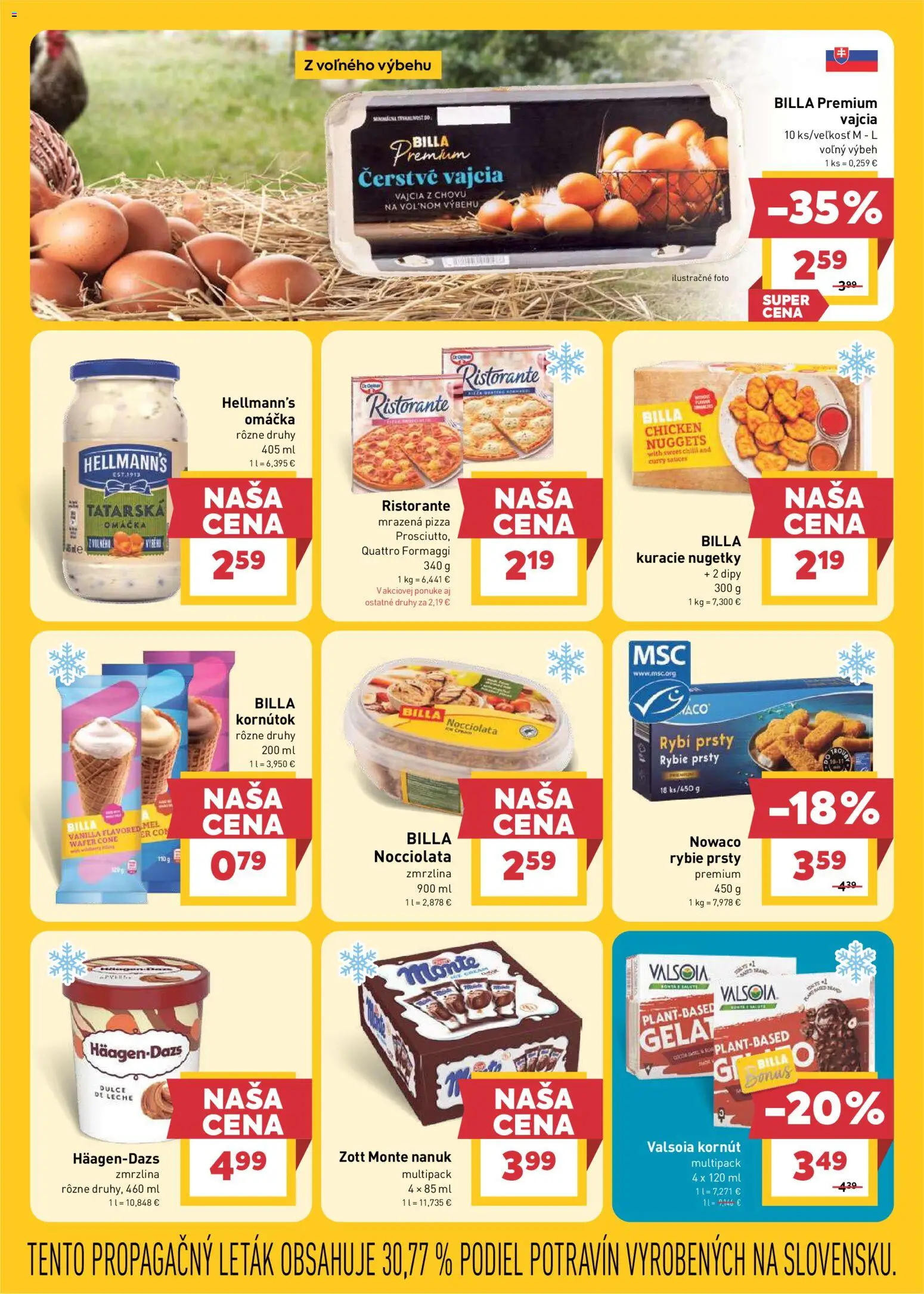 Nové Billa akcie – leták je platný od 17.06.2026 | Strana: 11 | Produkty: Vajcia, Chilli, Zmrzlina, Omáčka