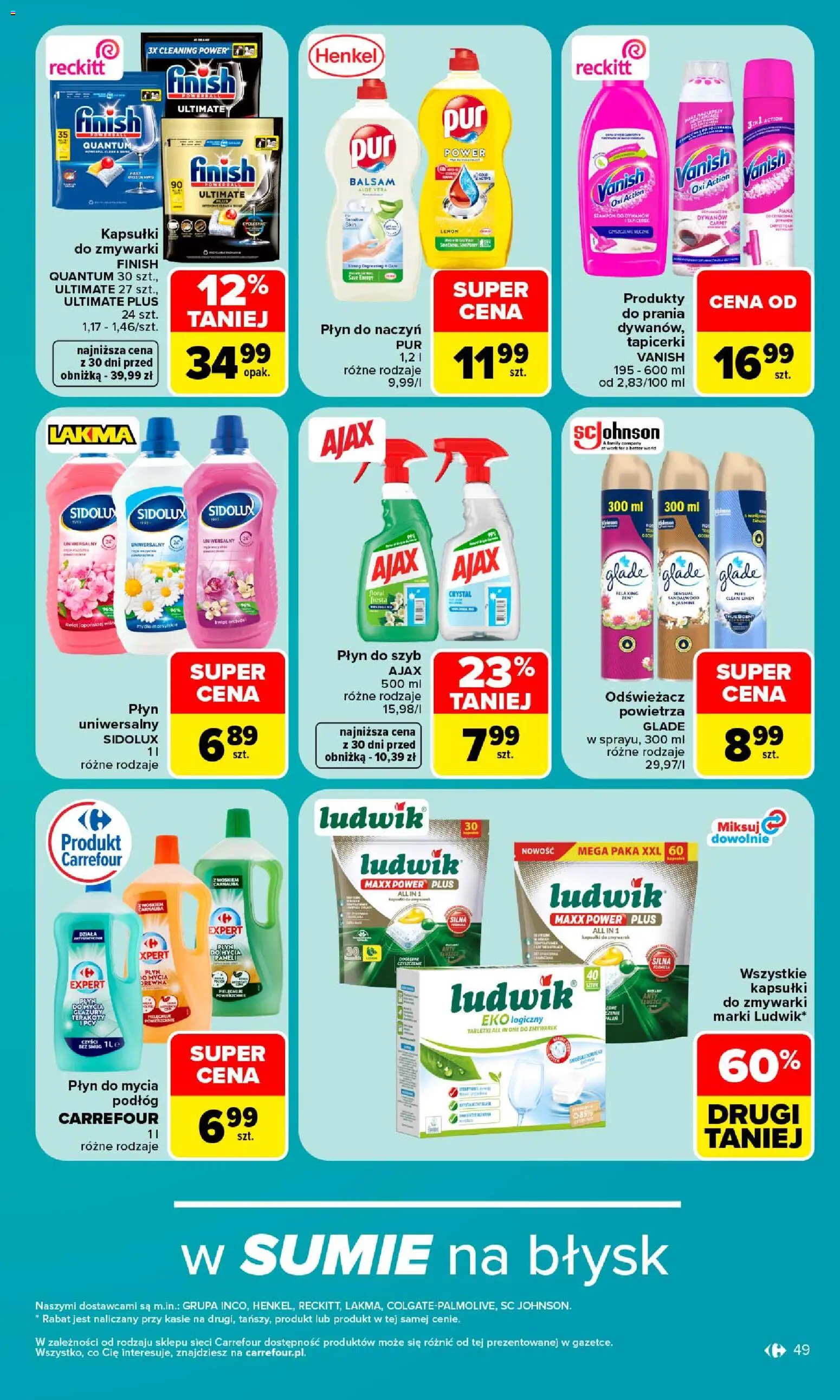 Carrefour gazetka od 14.09.2026 | Strona: 51 | Produkty: Odświeżacz, Vanish, Płyn do szyb, Finish