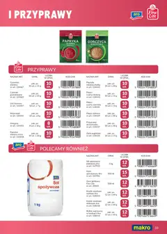 Pogląd oferty "Makro gazetka - Marki własne dla Twojego sklepu" - ważna od 23.04.2026 | Strona: 33 | Produkty: Cynamon, Gorczyca, Bulion warzywny, Sól