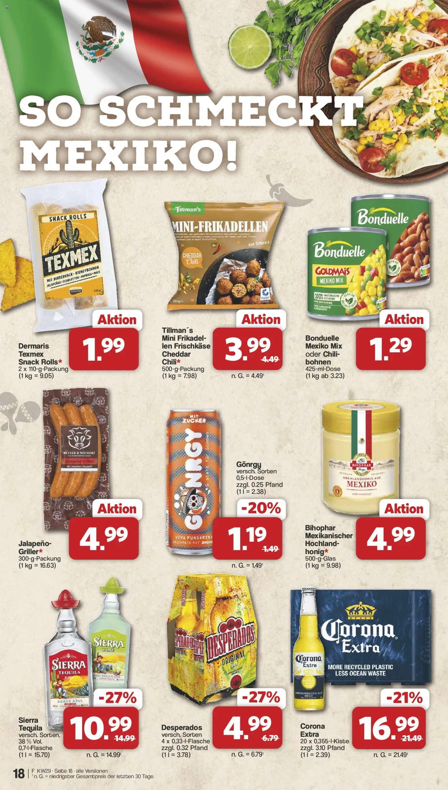 Famila Nordwest Prospekt – gültig ab 13.07.2026 | Seite: 18 | Produkte: Tequila, Chili, Desperados, Griller