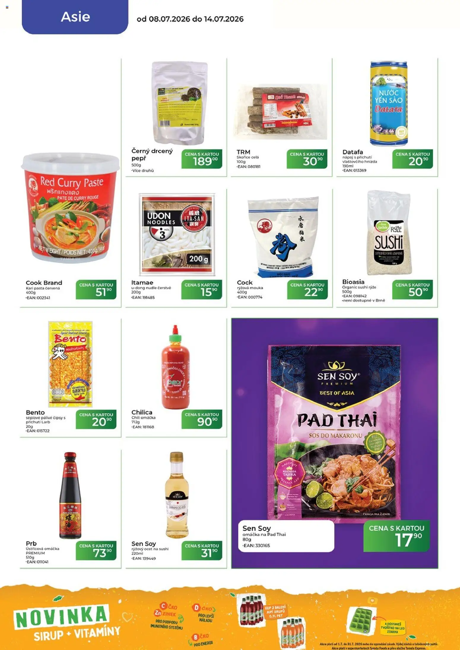 Tamda Foods leták od 08.07.2026 | Strana: 44 | Produkty: Rýže, Sirup, Ústřicová omáčka, Tvořítko