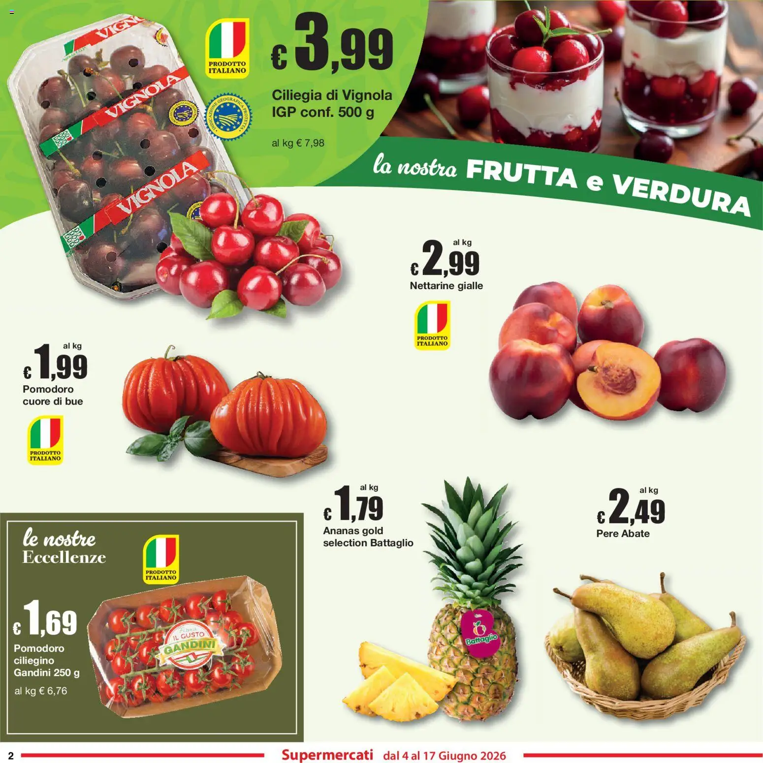 Volantino Sì con Te del 04.06.2026 | Pagina: 2 | Prodotti: Frutta, Pomodoro, Ananas