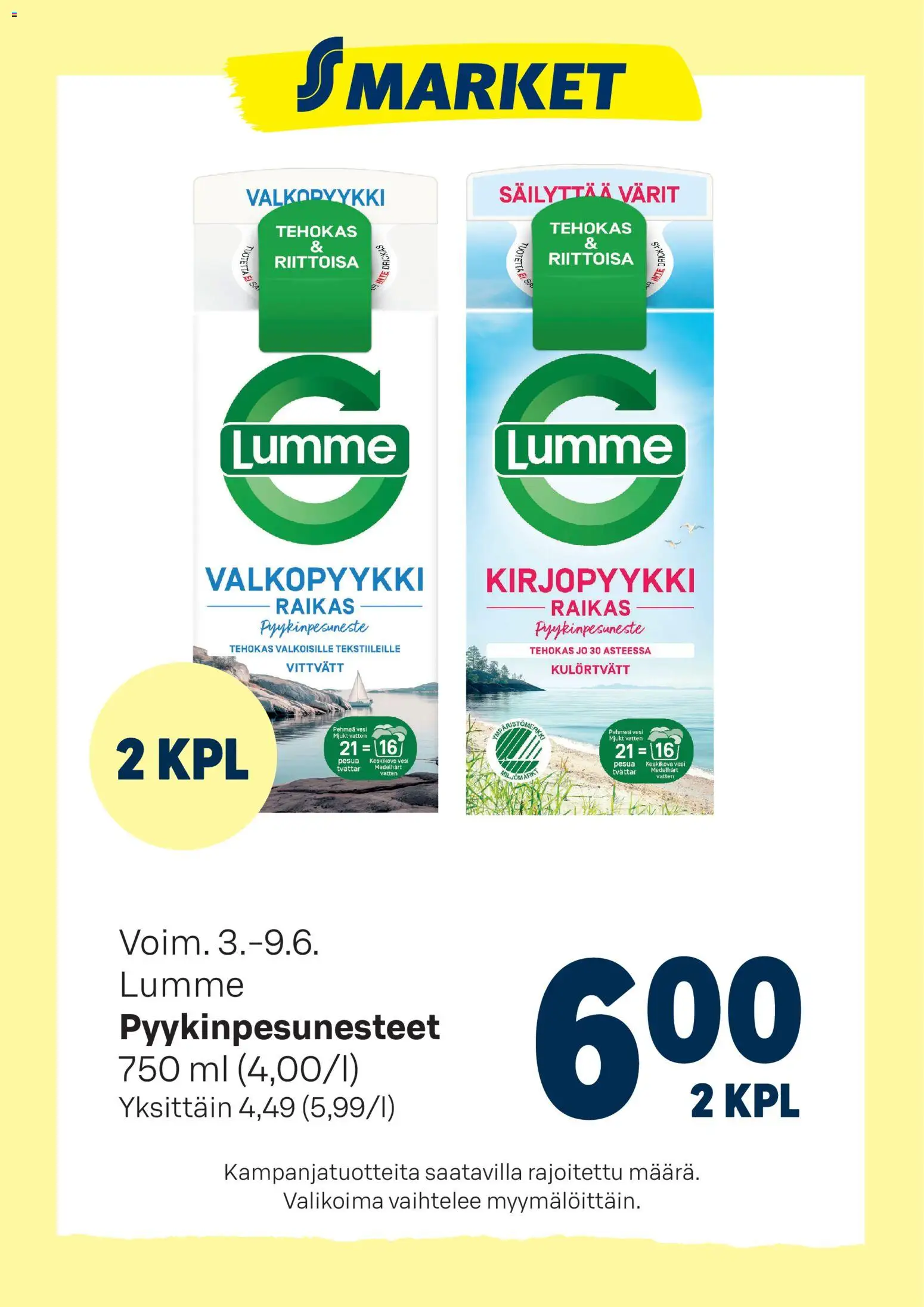 S-market tarjoukset Lumme – voimassa 03.06.2026 alkaen | Sivu: 1