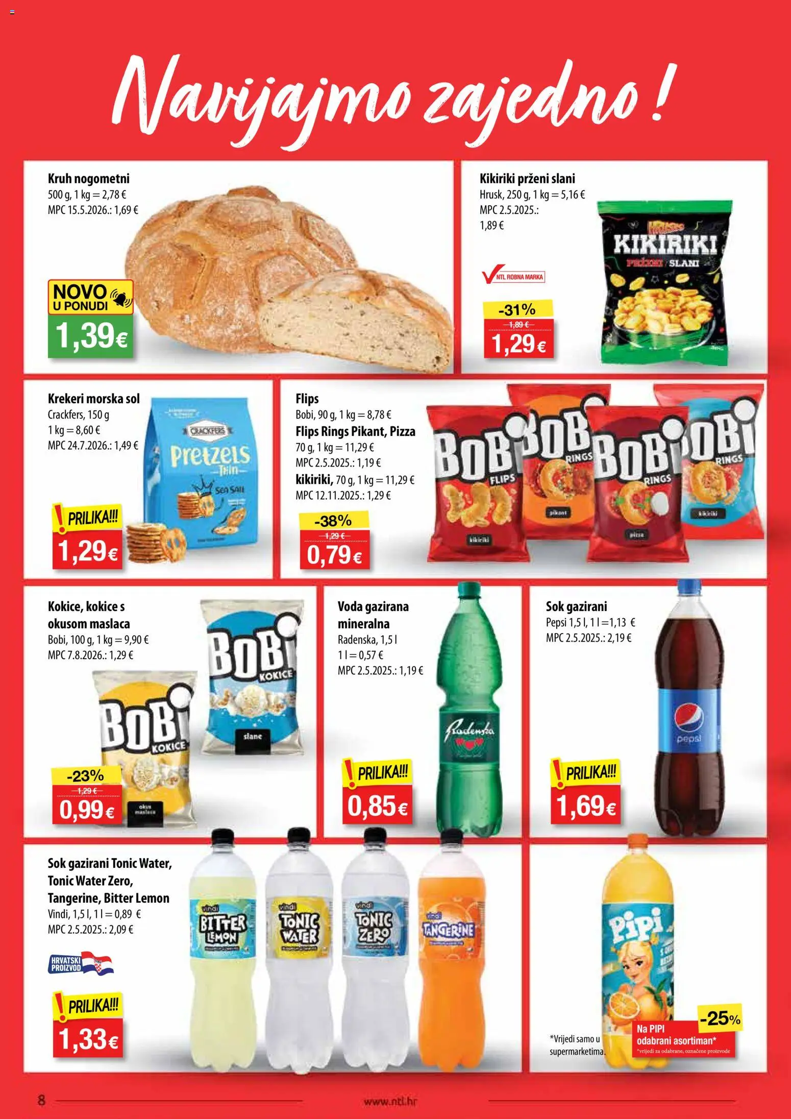 NTL katalog | vrijedi od 17.06.2026 | Stranica: 8 | Proizvodi: Pepsi, Sok, Kokice, Voda