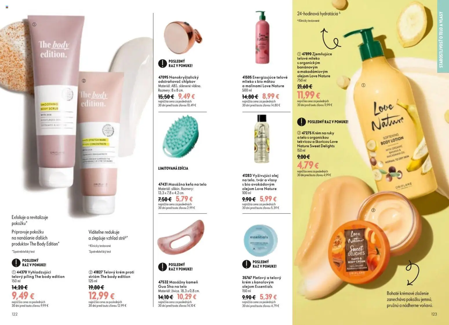 Nové Oriflame akcie – leták je platný od 09.09.2026 | Strana: 62 | Produkty: Kefa, Telový krém, Krém na ruky, Krém