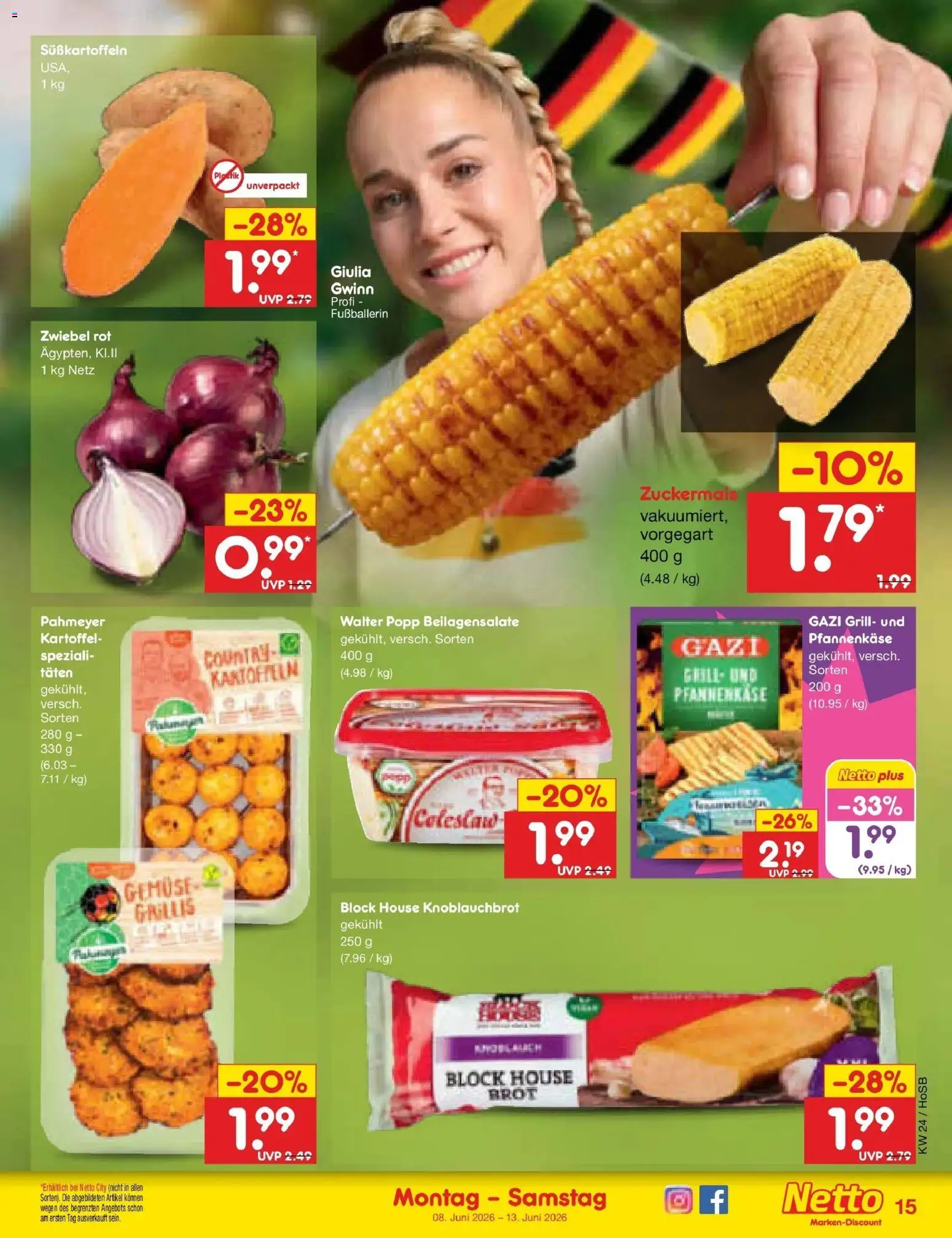 Netto Marken-Discount Prospekt Hannover – gültig ab 08.06.2026 | Seite: 23 | Produkte: Grill, Kartoffeln, Gemüse, Brot