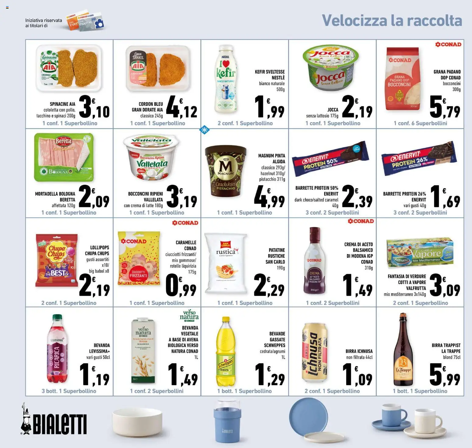 Volantino Conad del 15/07/2026 | Pagina: 20 | Prodotti: Birra, Caramelle, Latte, Aceto