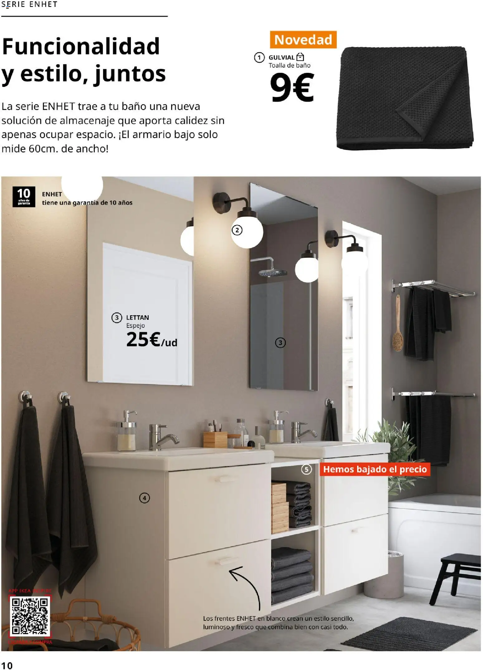 Catálogo IKEA Baňos │ válido desde el 01.02.2026 | Página: 10 | Productos: Toalla de baño, Armario, Baño, Espejo