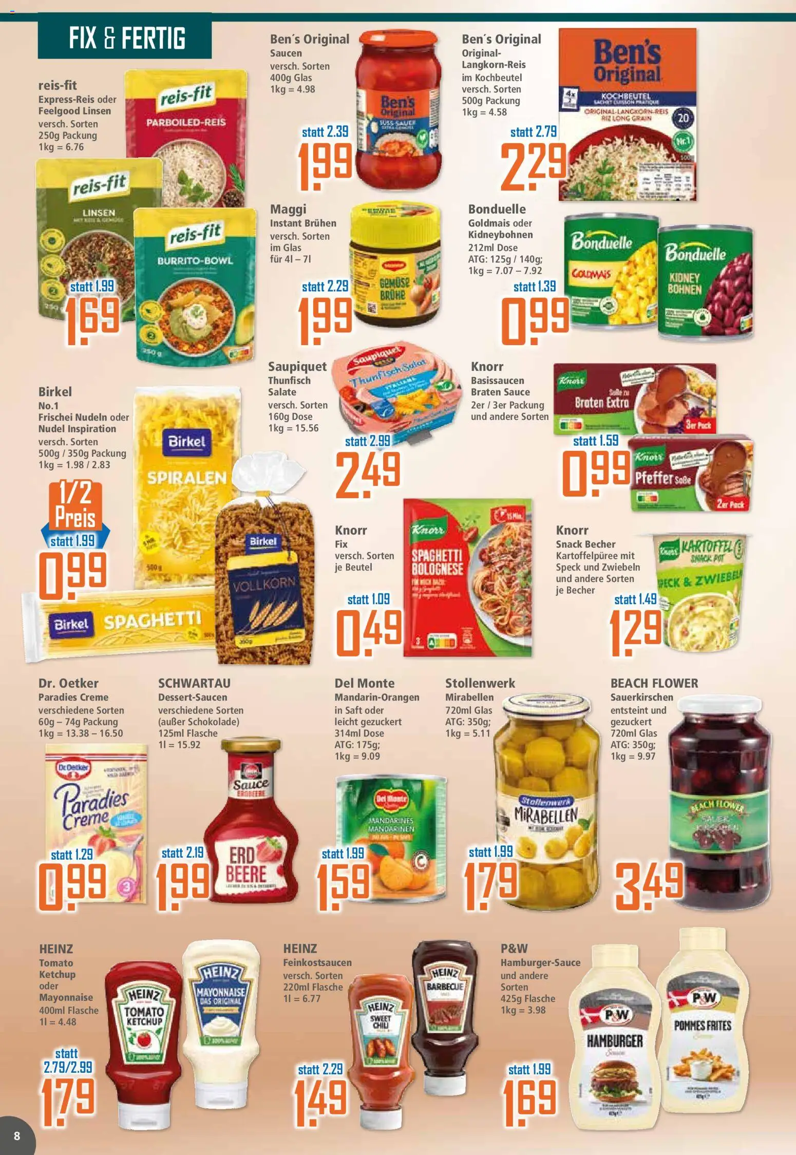 Klaas & Kock Prospekt 	 – gültig ab 04.05.2026 | Seite: 8 | Produkte: Pommes, Zwiebeln, Ketchup, Salat